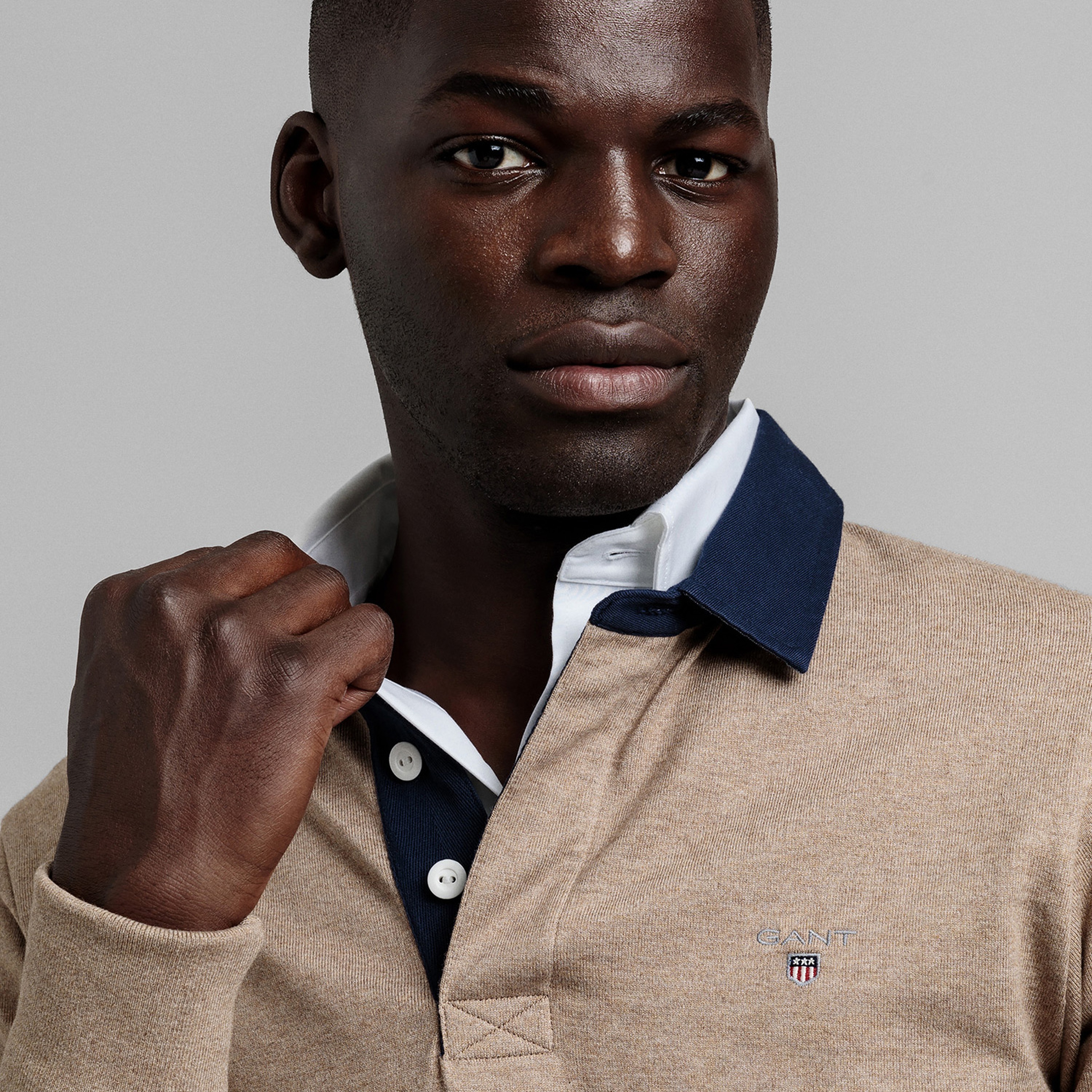 Gant Kahverengi Polo Yaka Sweatshirt
