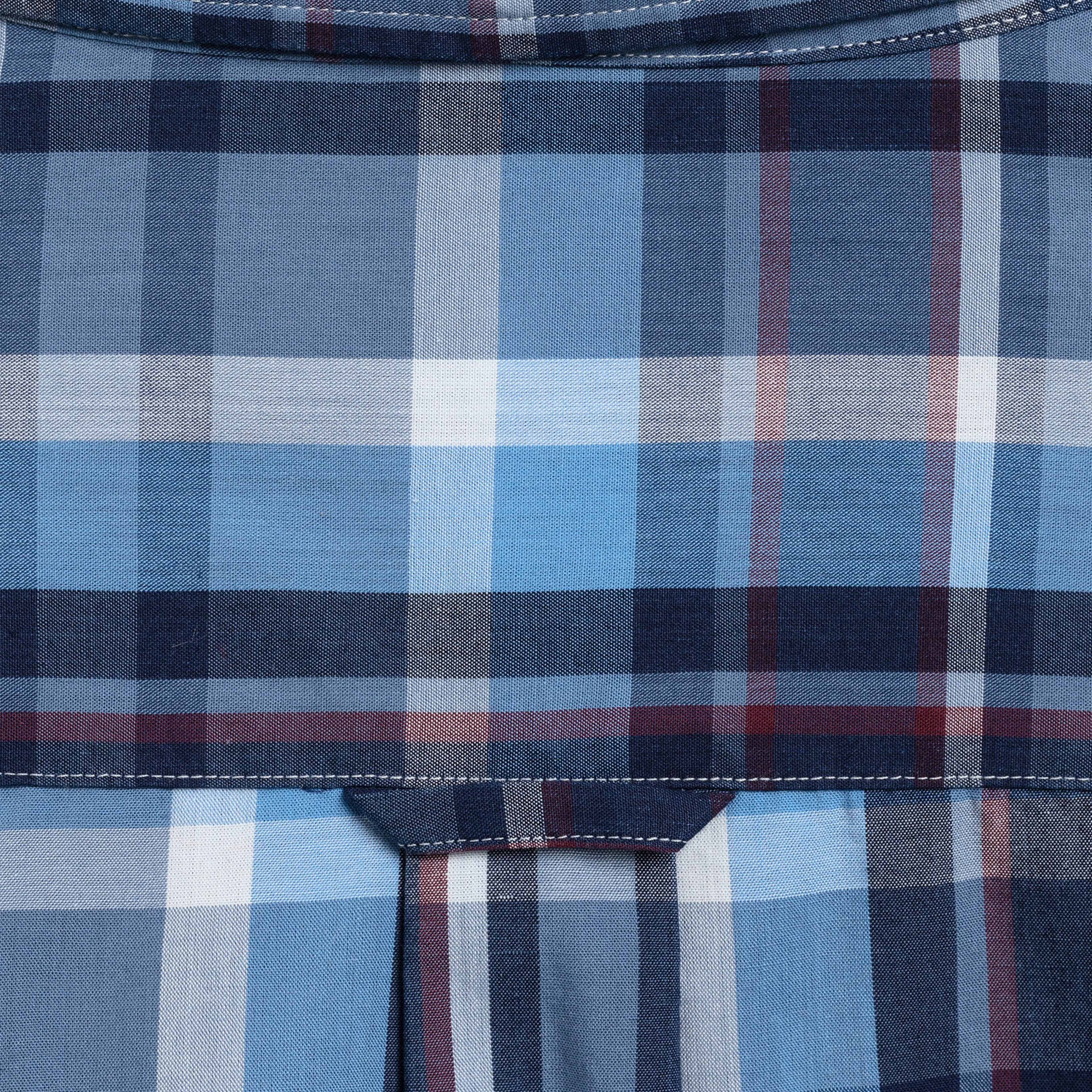 GANT Erkek Mavi Kareli Regular Fit Gömlek