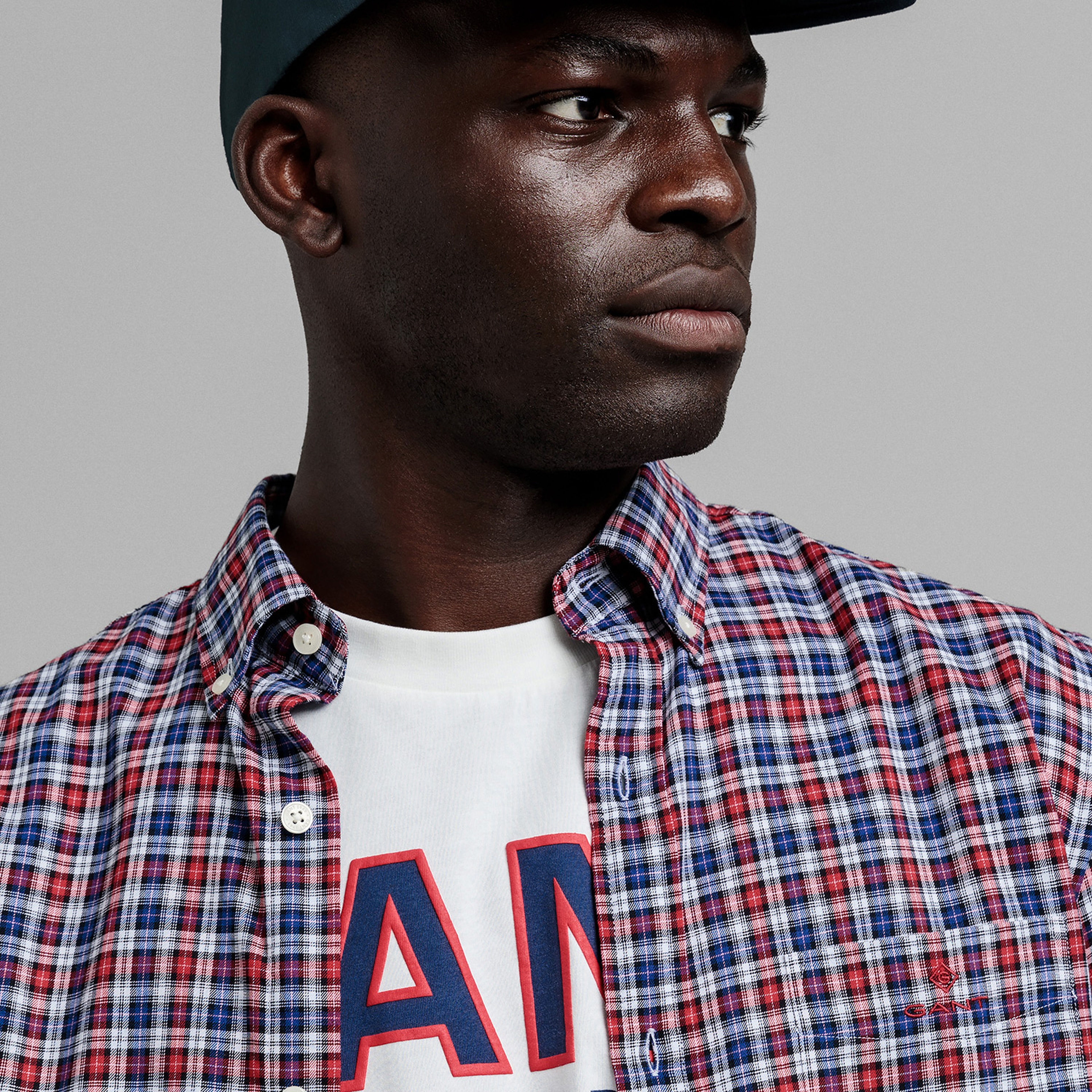 Gant Erkek Kırmızı Kareli Regular Fit Gömlek