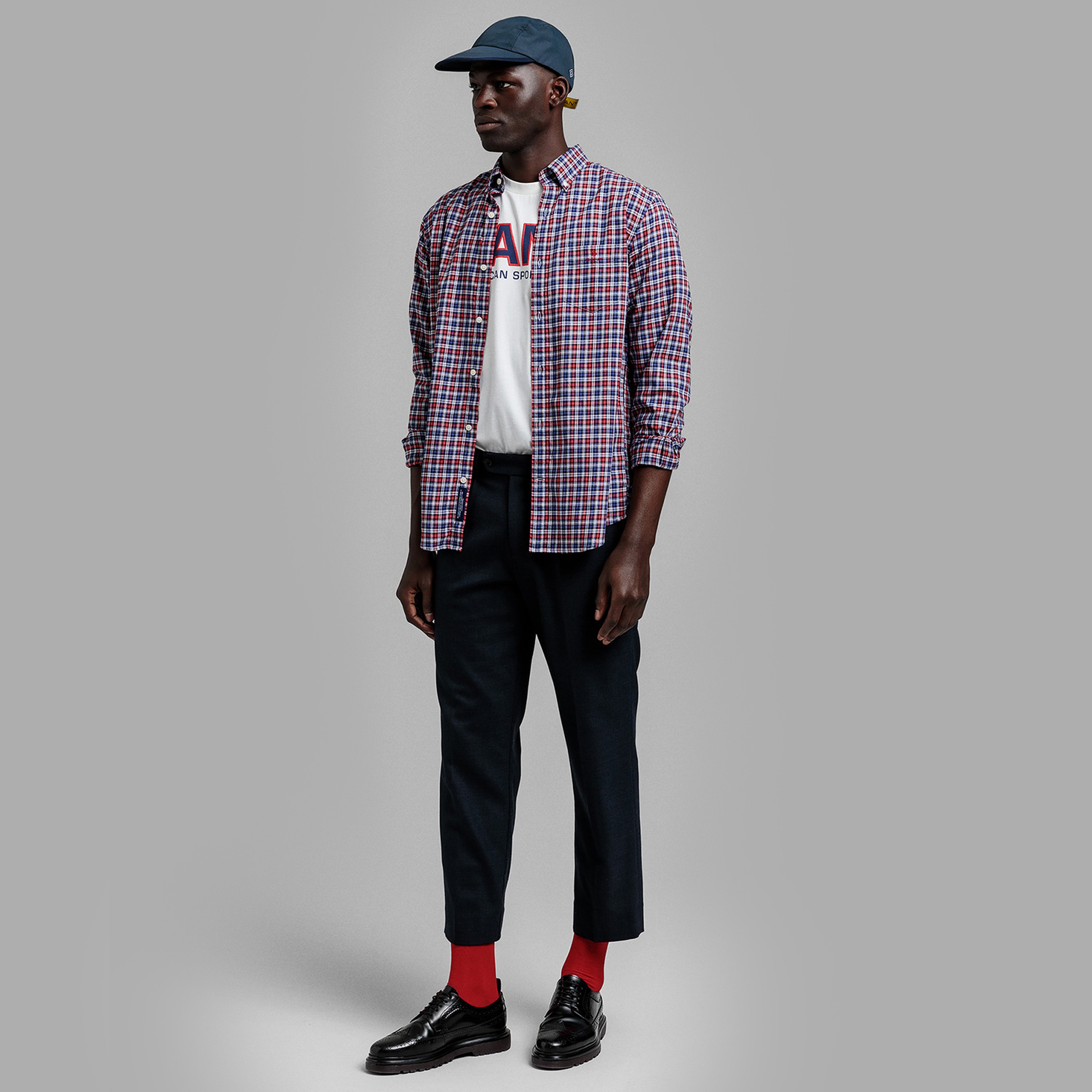 Gant Erkek Kırmızı Kareli Regular Fit Gömlek