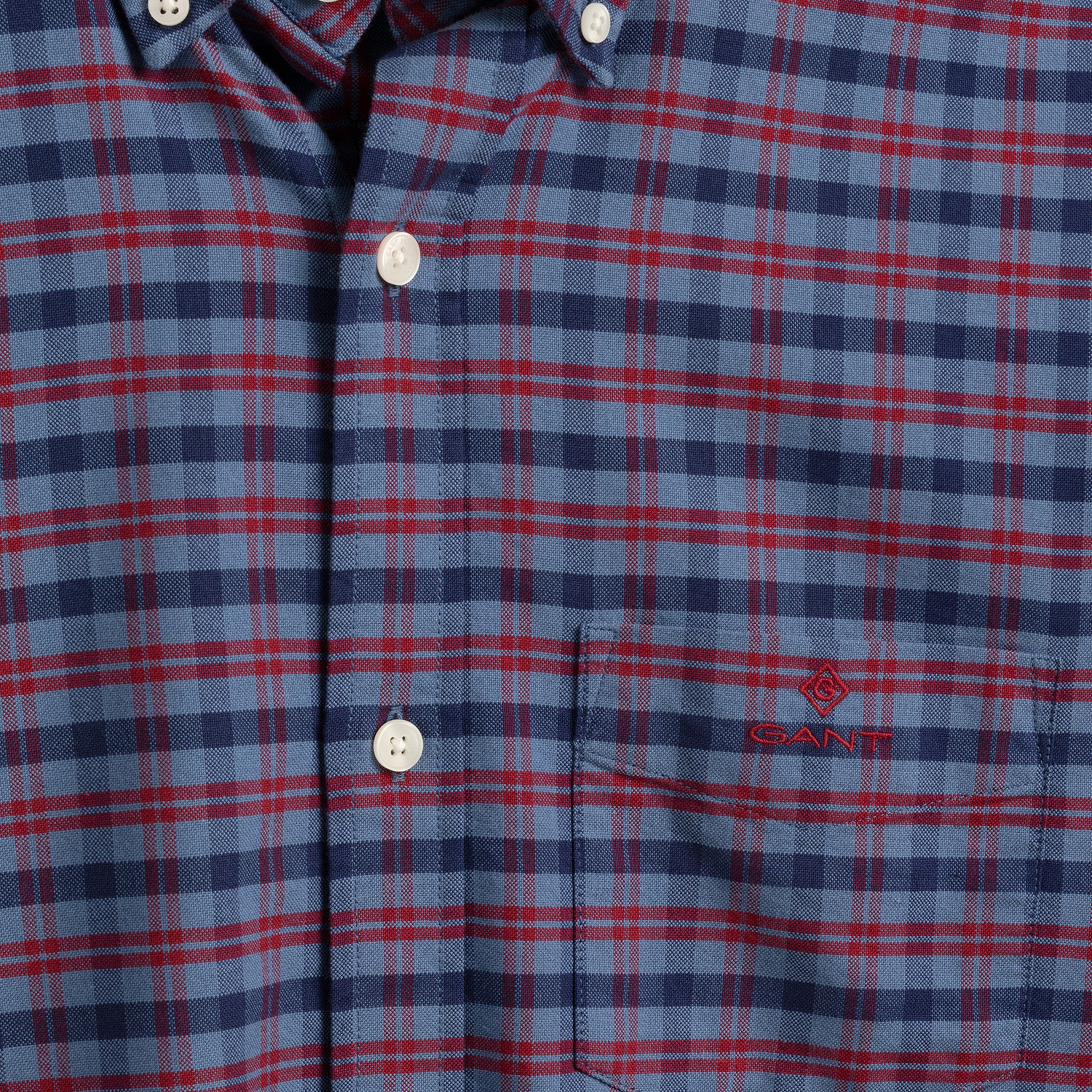 Gant Erkek Lacivert Kareli Regular Fit Gömlek