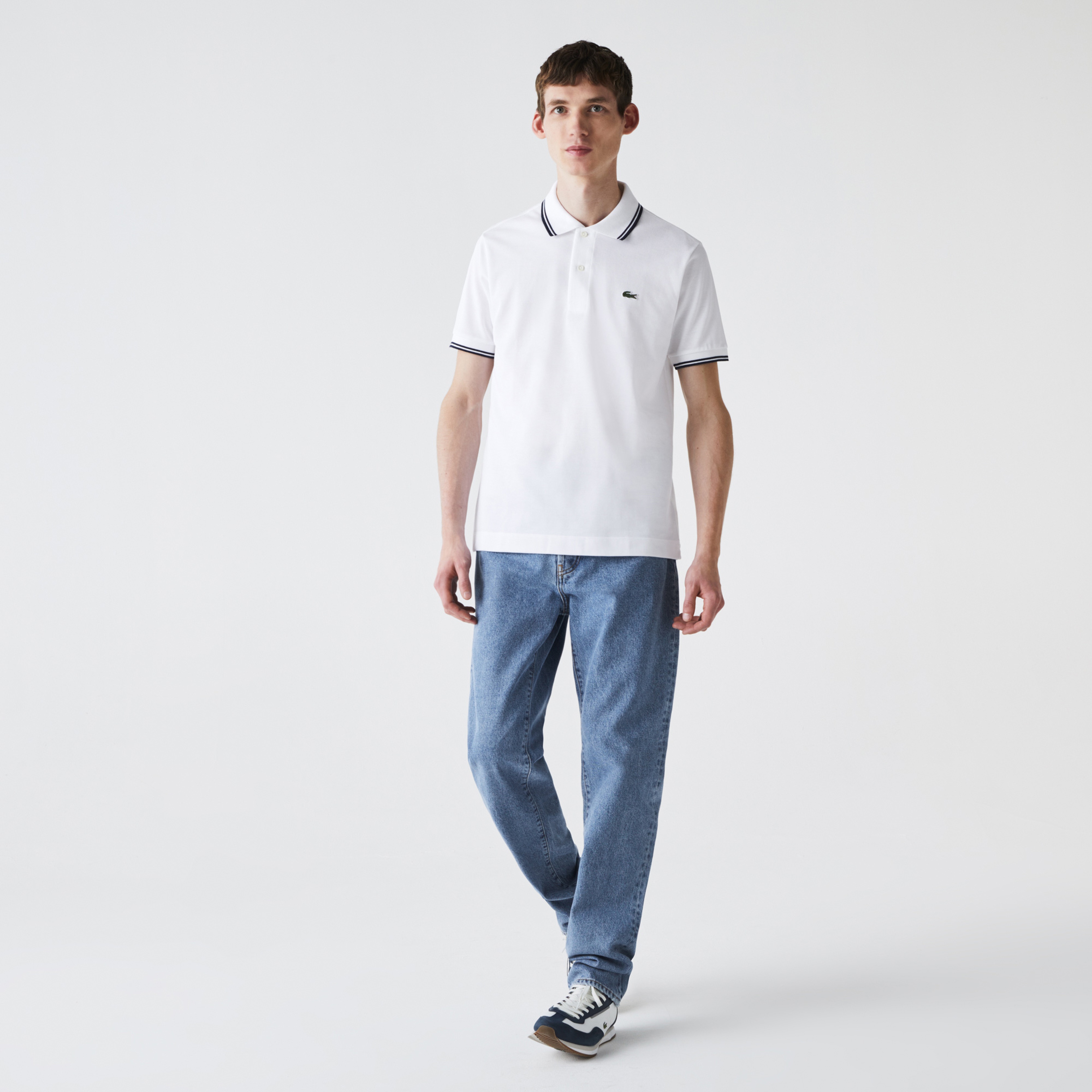 Lacoste Erkek Klasik Fit Beyaz Polo