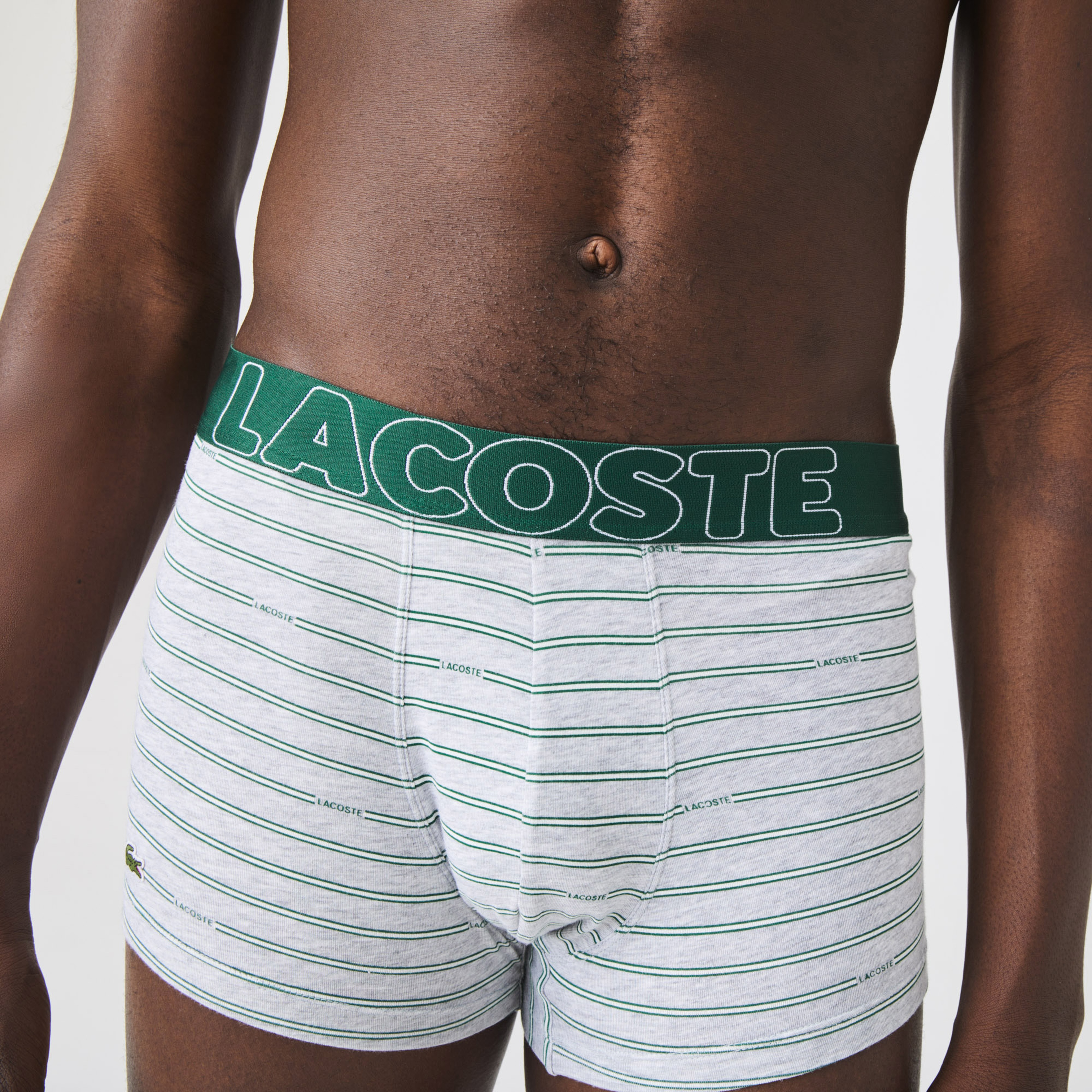 Lacoste Erkek Baskılı Desenli Yeşil - Beyaz 3'lü Boxer