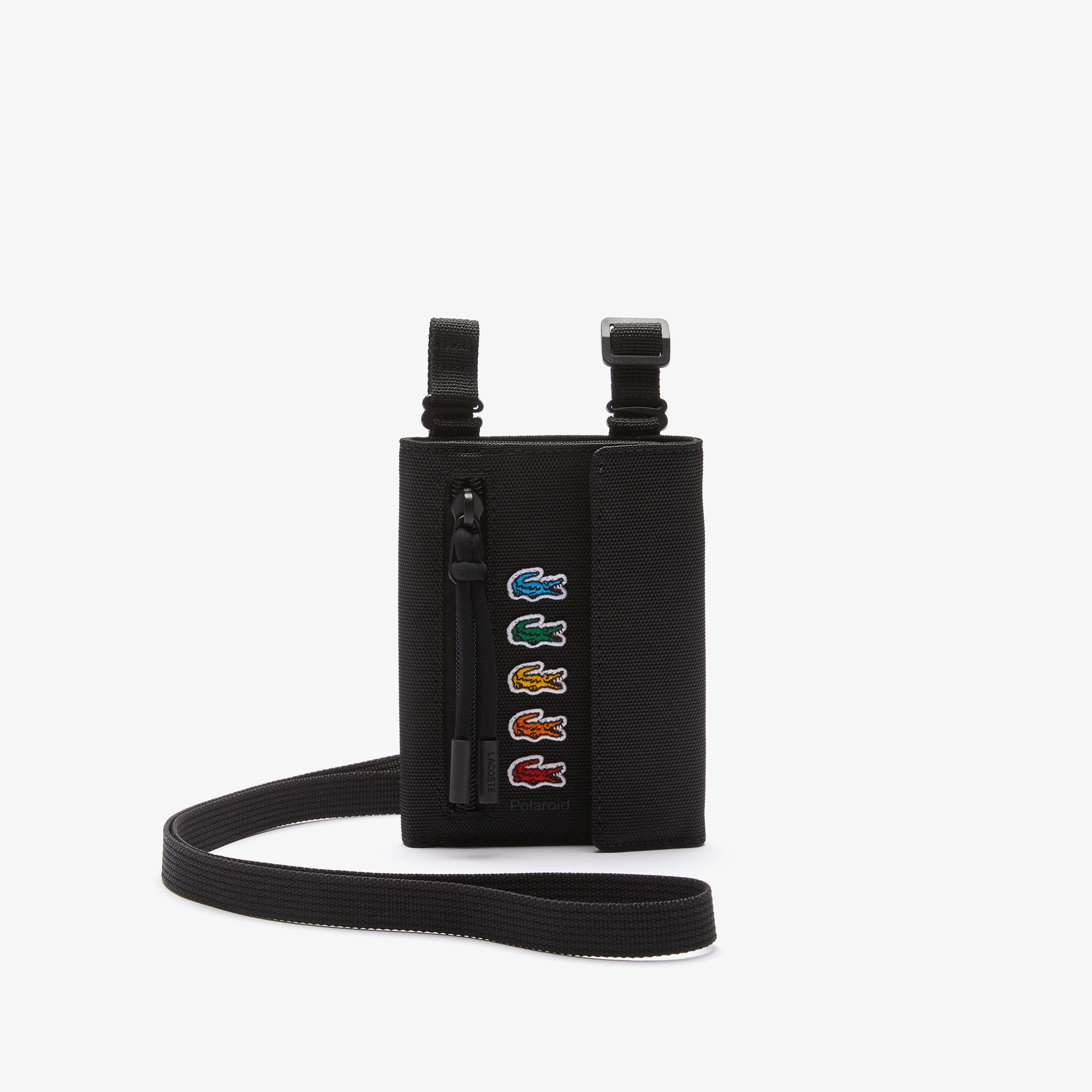 Lacoste x Polaroid Unisex Siyah Cüzdan