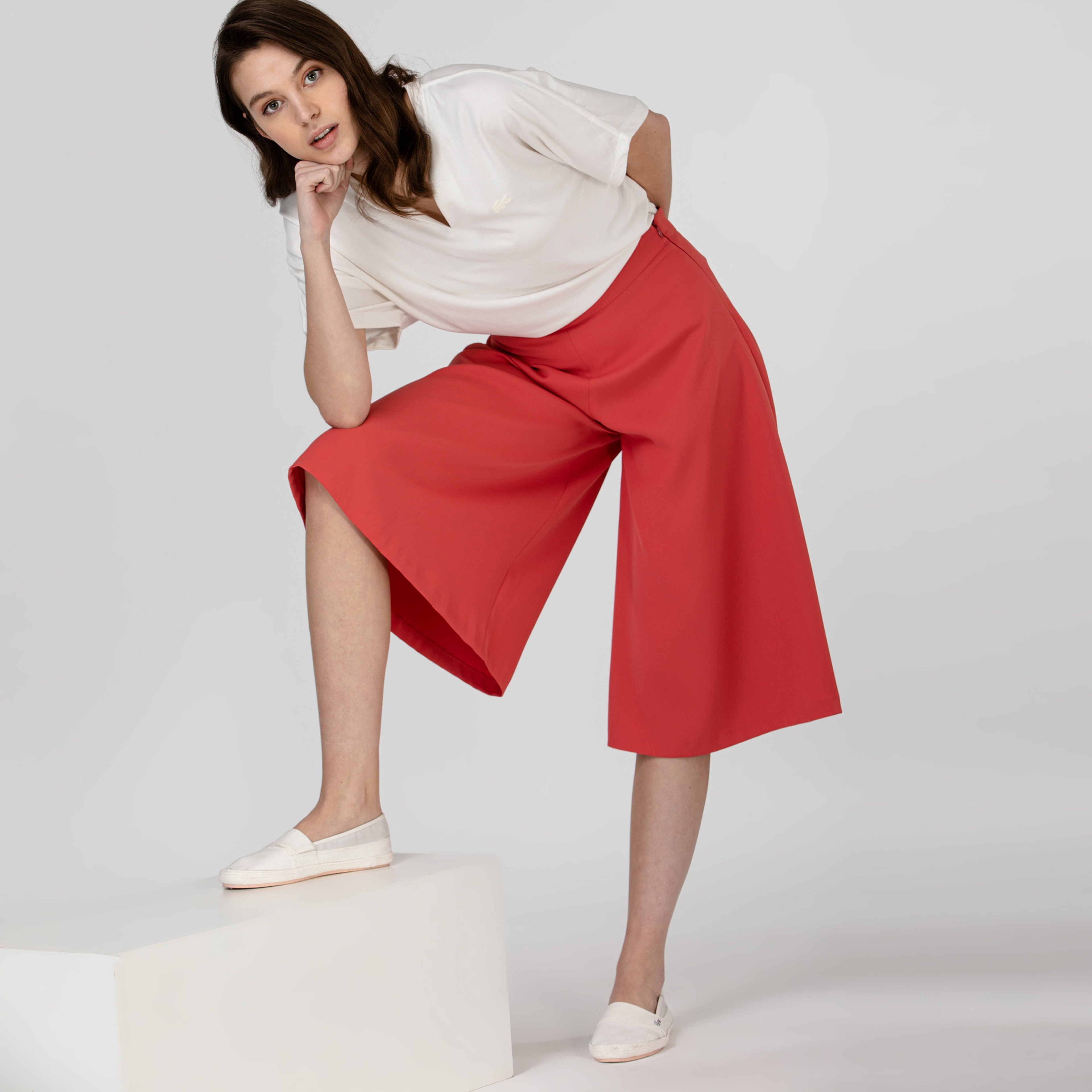 Lacoste Kadın Mid Kırmızı Pantolon