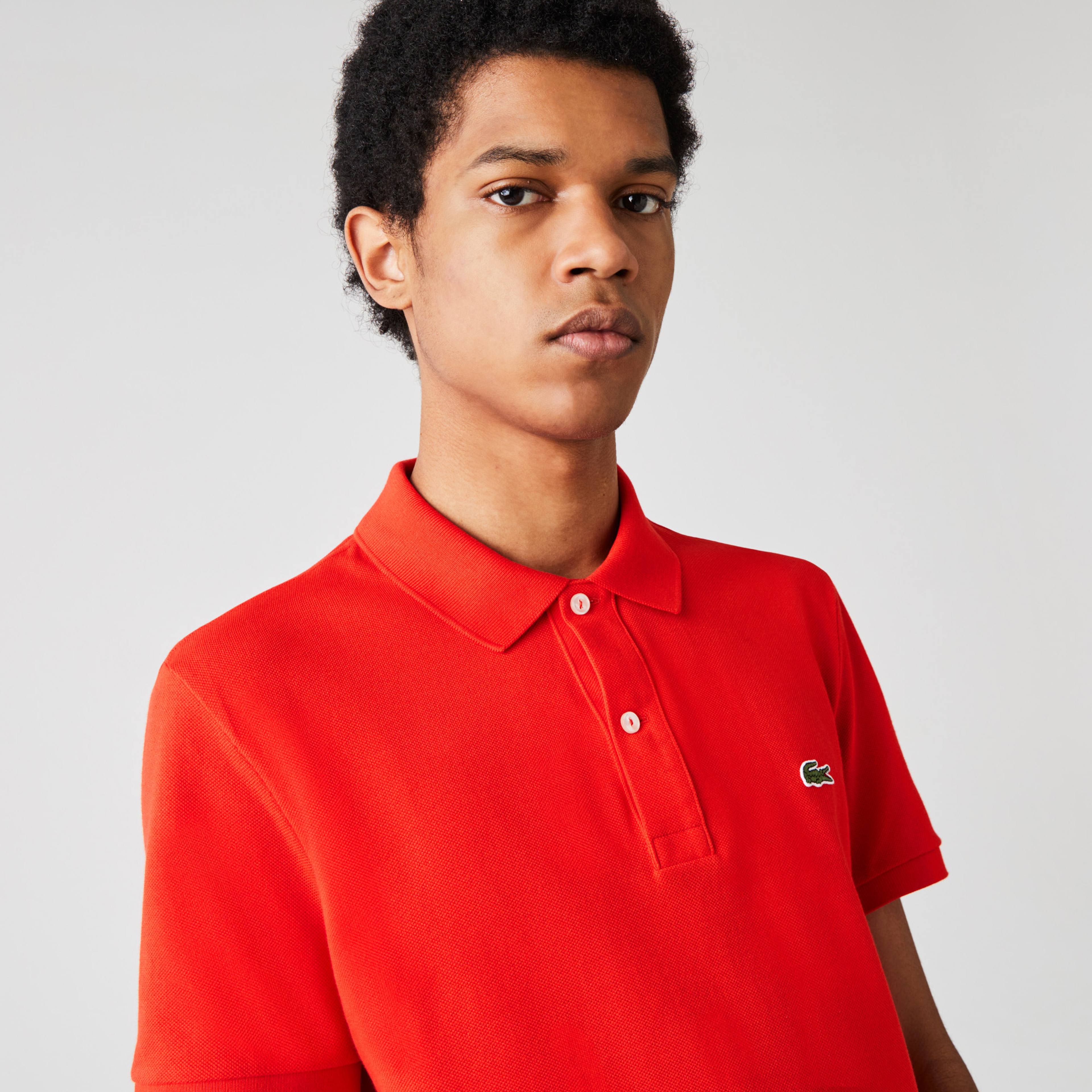 L.12.12 Erkek Slim Fit Kırmızı Polo