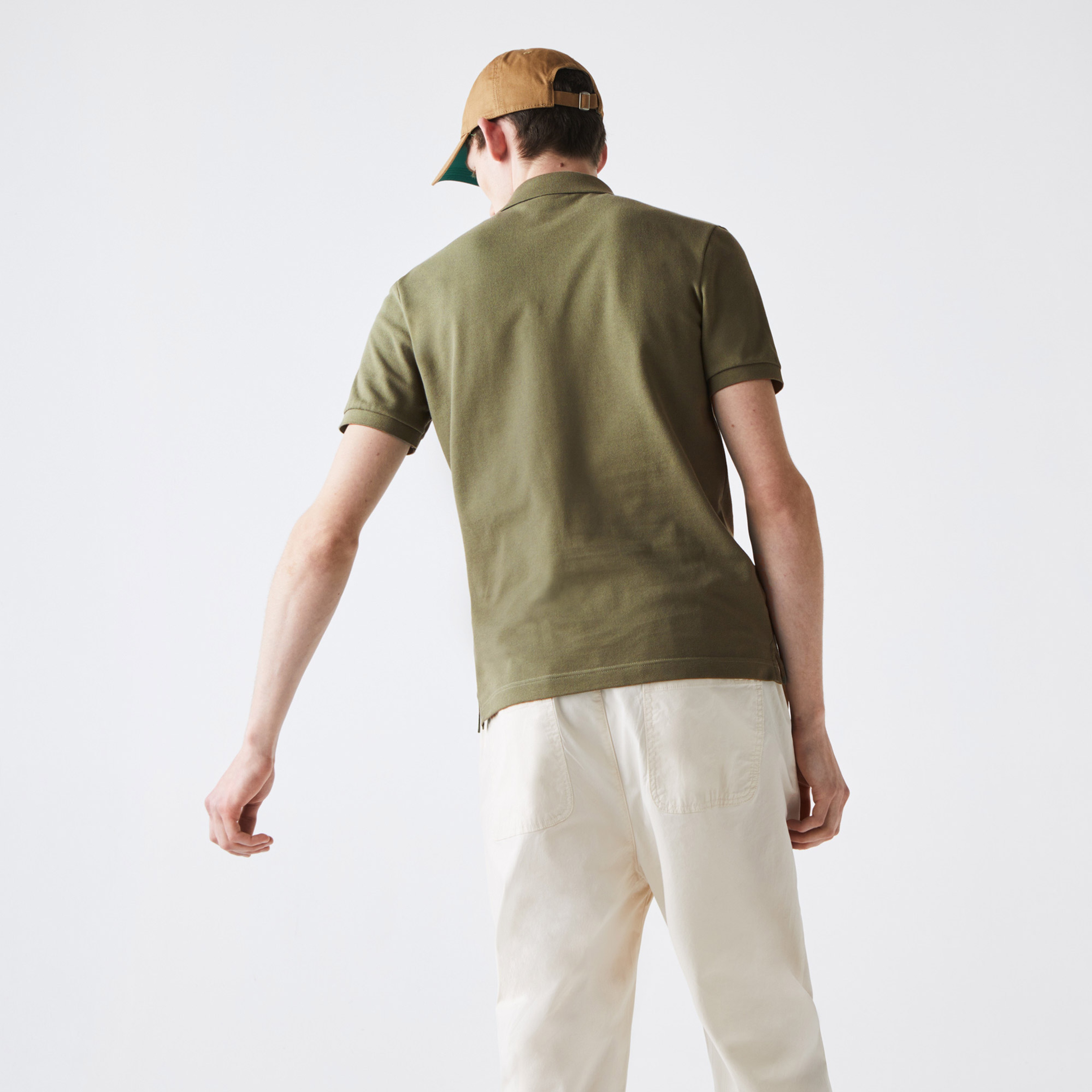 L.12.12 Erkek Slim Fit Haki Polo