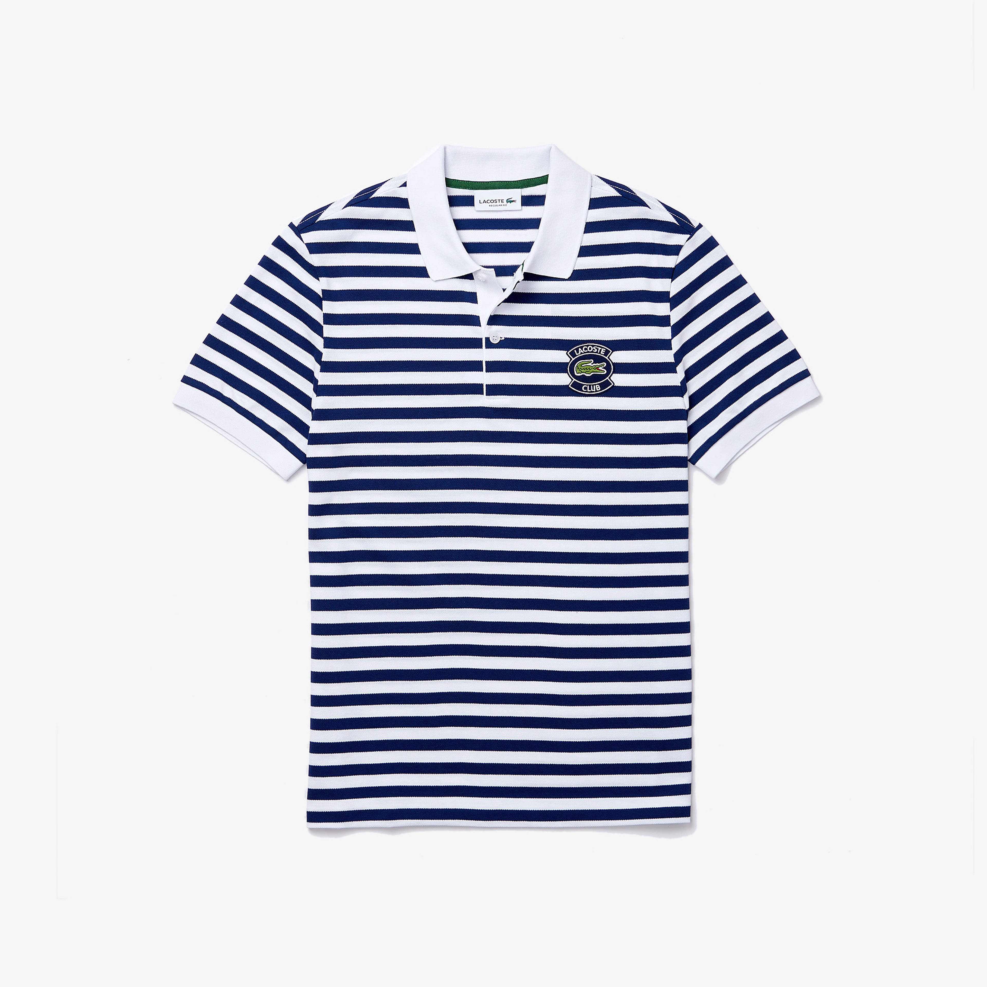 Lacoste Erkek Regular Fit Çizgili Mavi - Beyaz Polo
