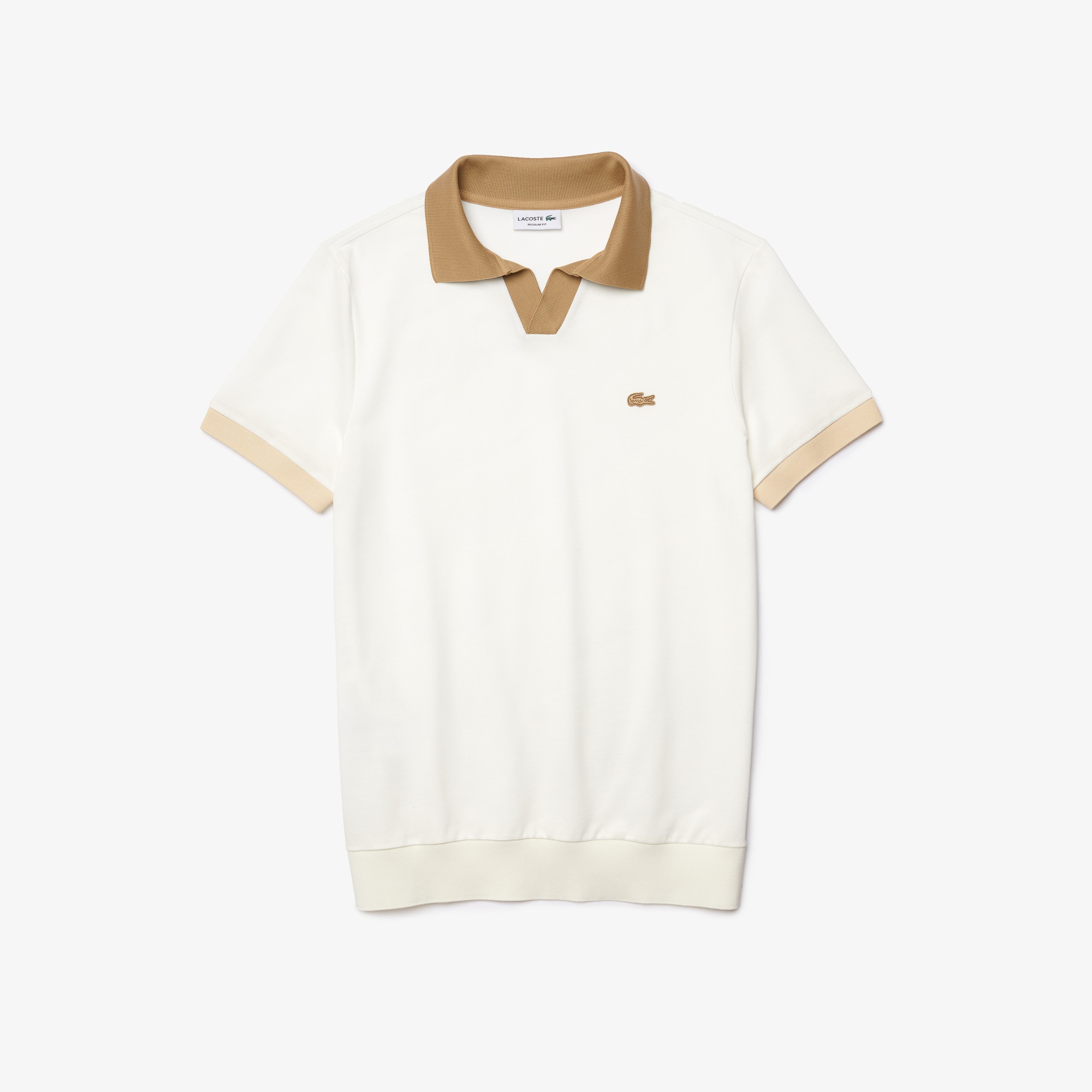Lacoste Erkek Regular Fit V Yaka Bej Polo