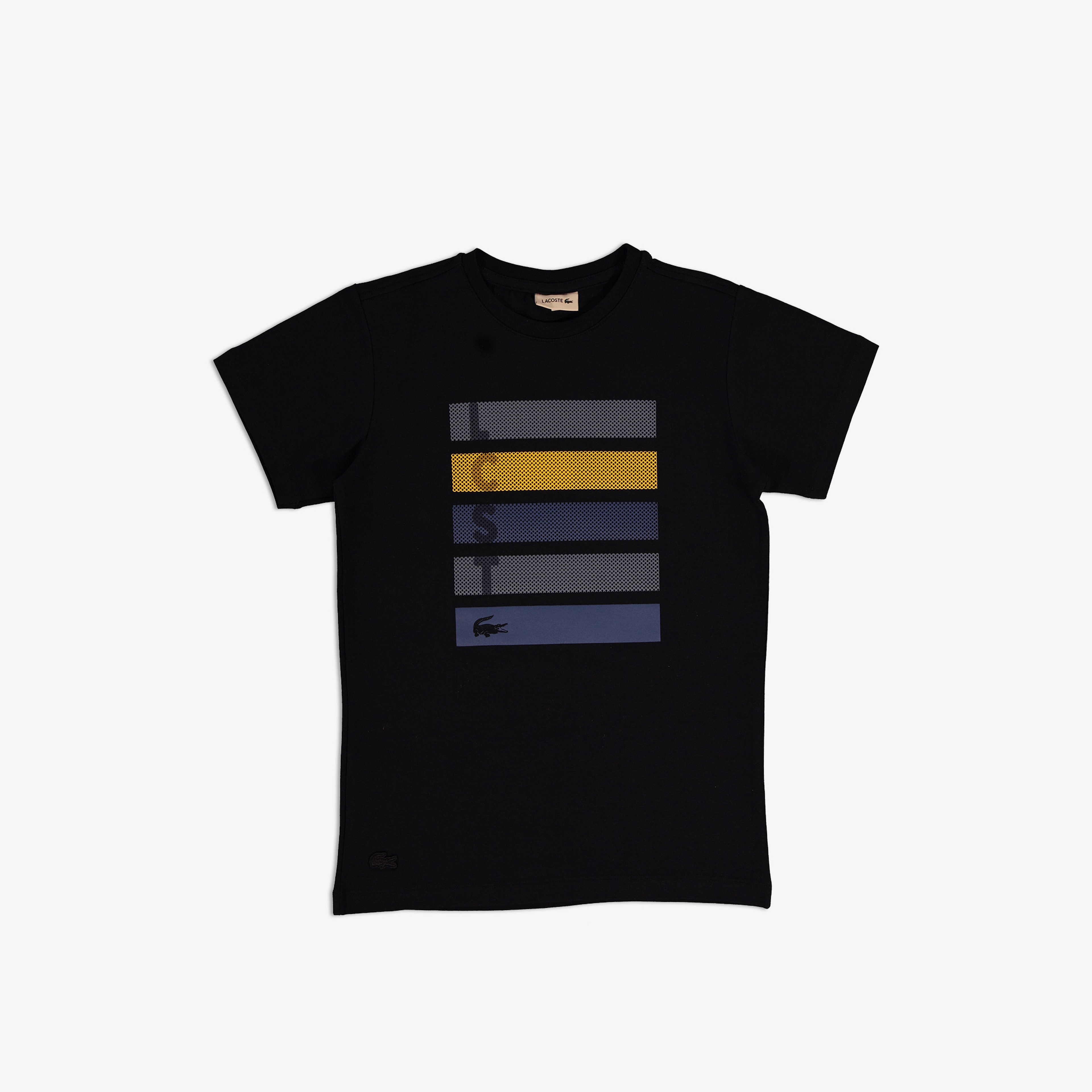 Lacoste Çocuk Bisiklet Yaka Baskılı Lacivert T-Shirt