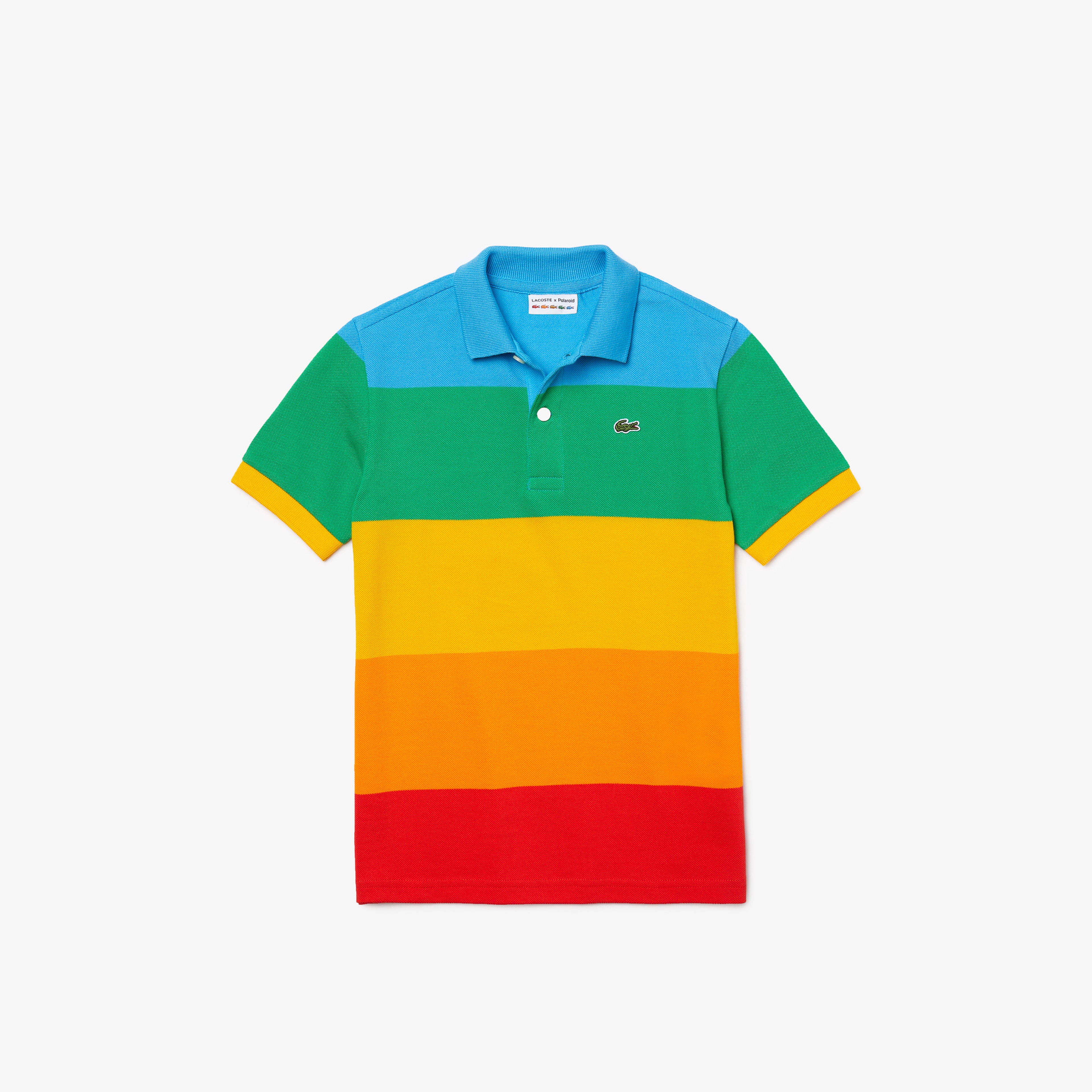Lacoste X Polaroid Çocuk Renk Bloklu Renkli Polo