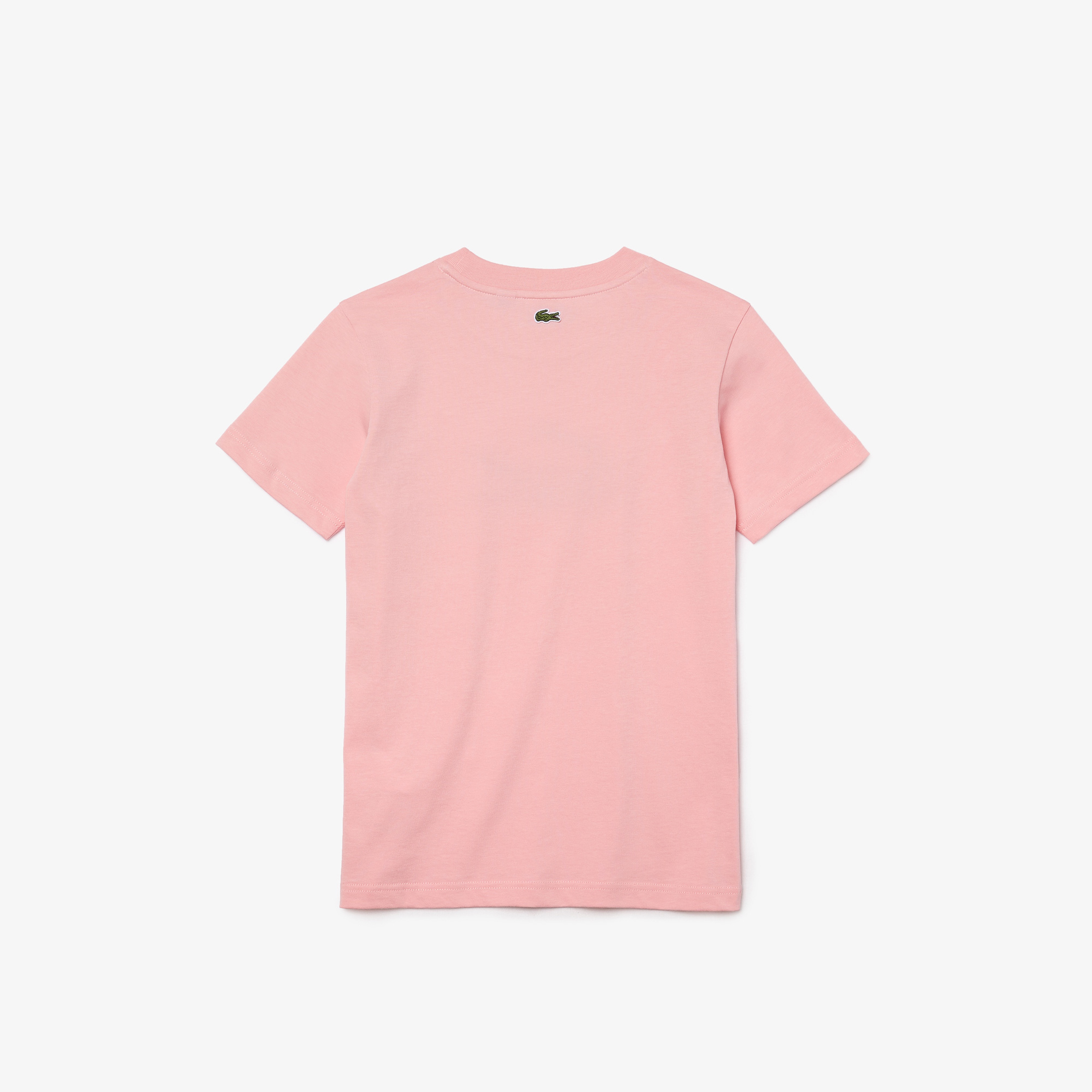 Lacoste Çocuk Bisiklet Yaka Baskılı Pembe T-Shirt
