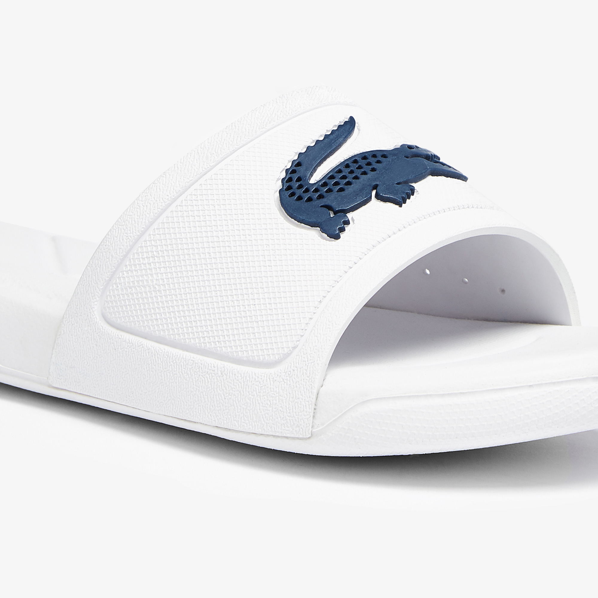 Lacoste L.30 Slide 0921 1 Cuc Çocuk Beyaz - Lacivert Terlik