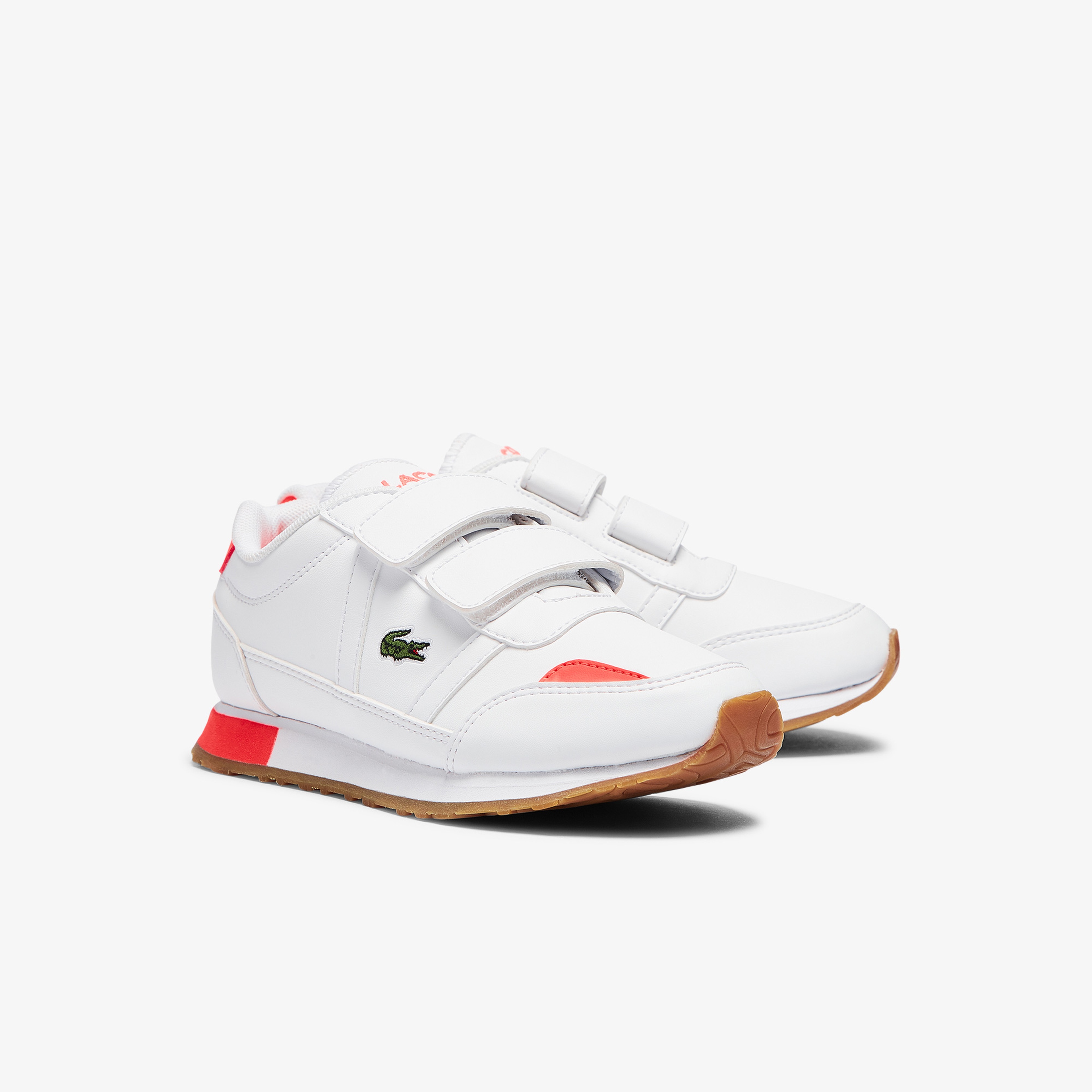Lacoste Partner 0721 1 Suc Çocuk Beyaz - Kırmızı Sneaker