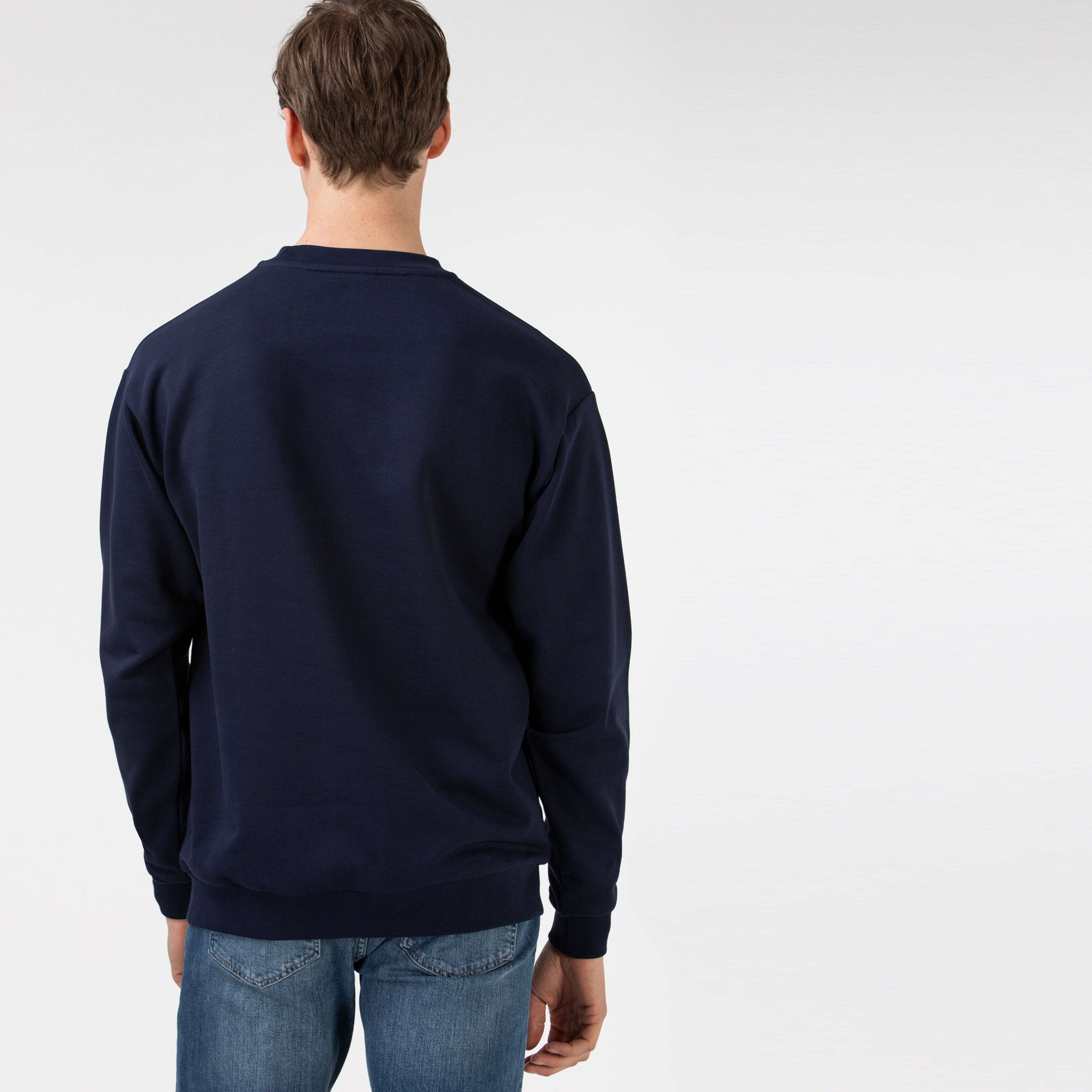 Lacoste Erkek Baskılı Lacivert Sweatshirt