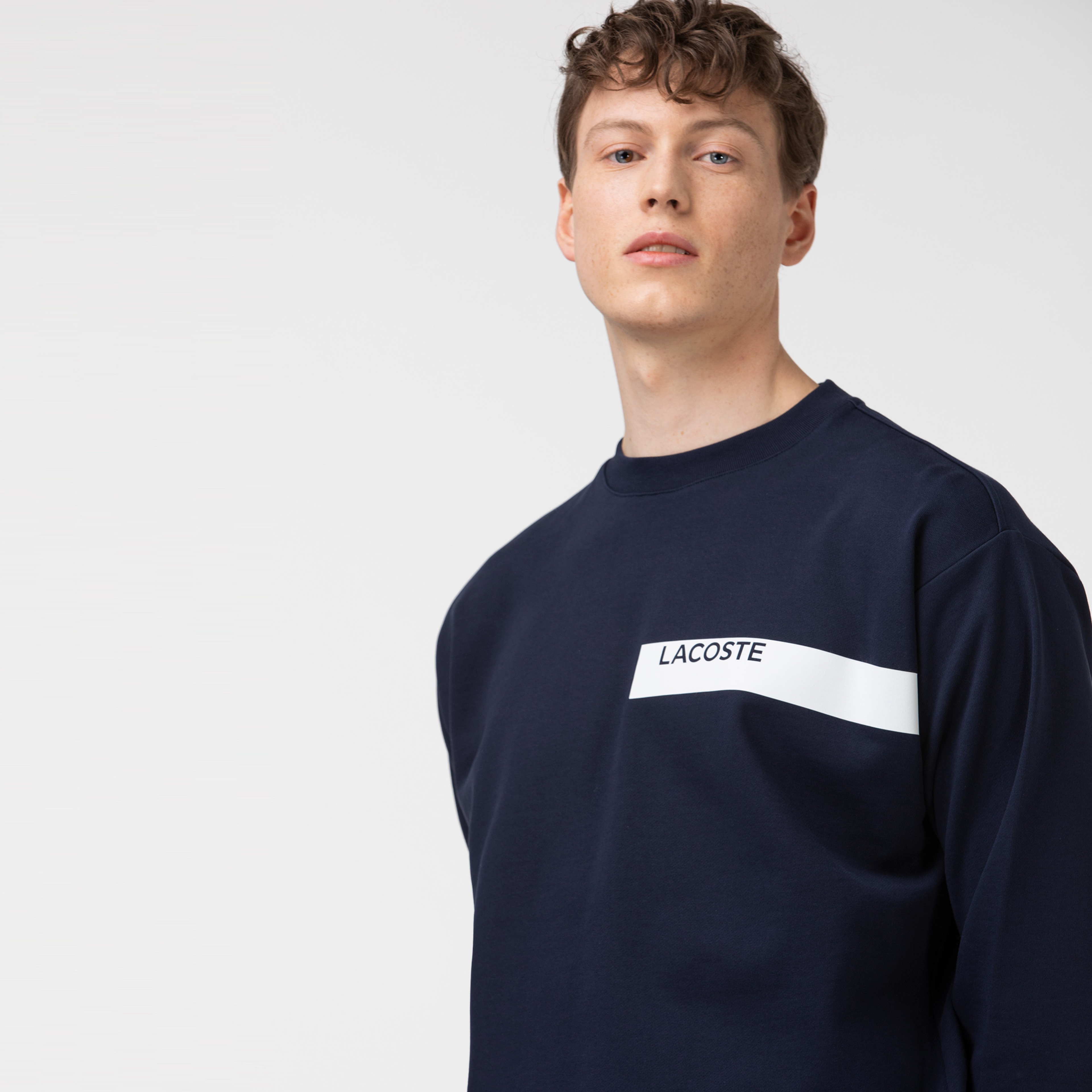 Lacoste Erkek Baskılı Lacivert Sweatshirt