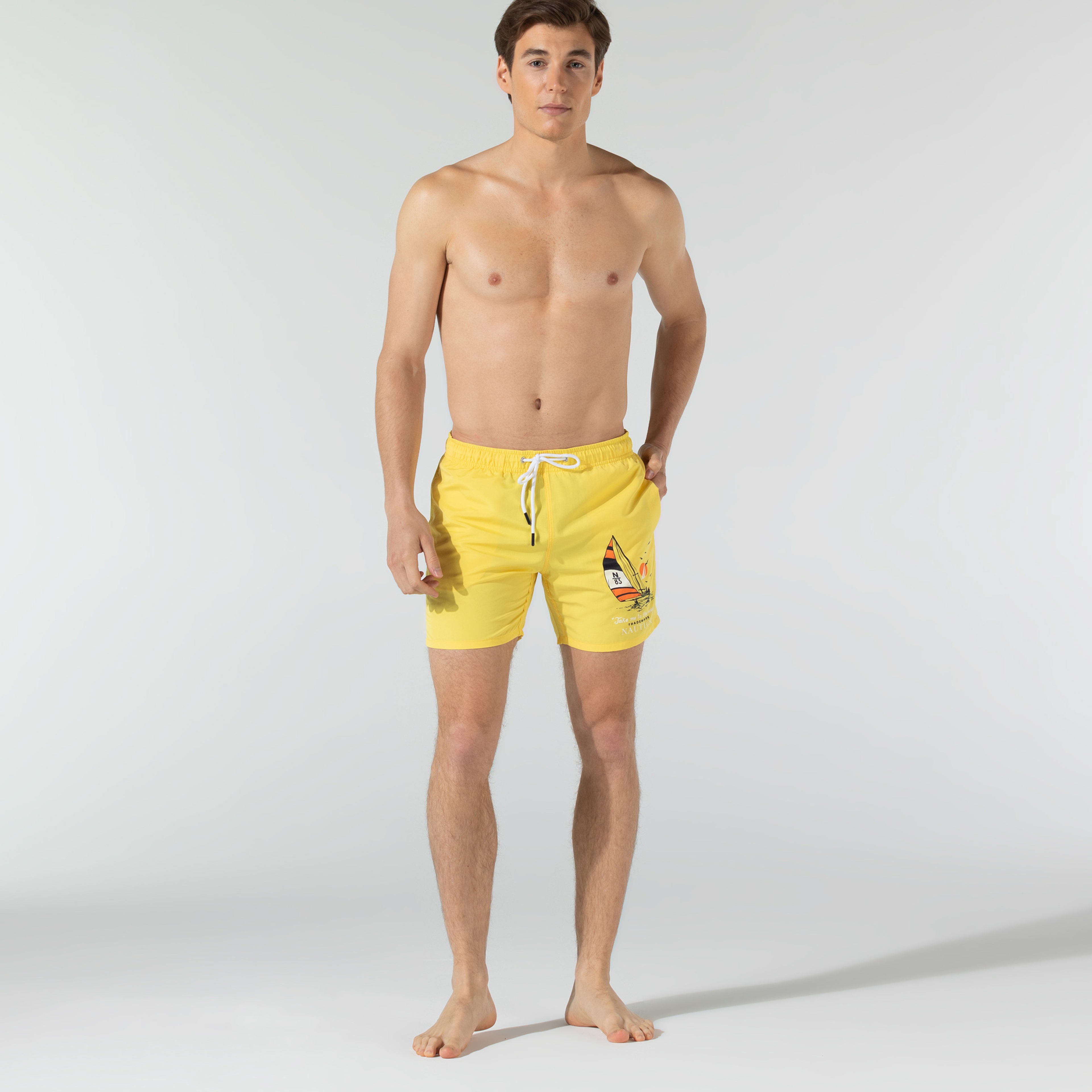 NAUTICA ERKEK SARI MAYO ŞORT