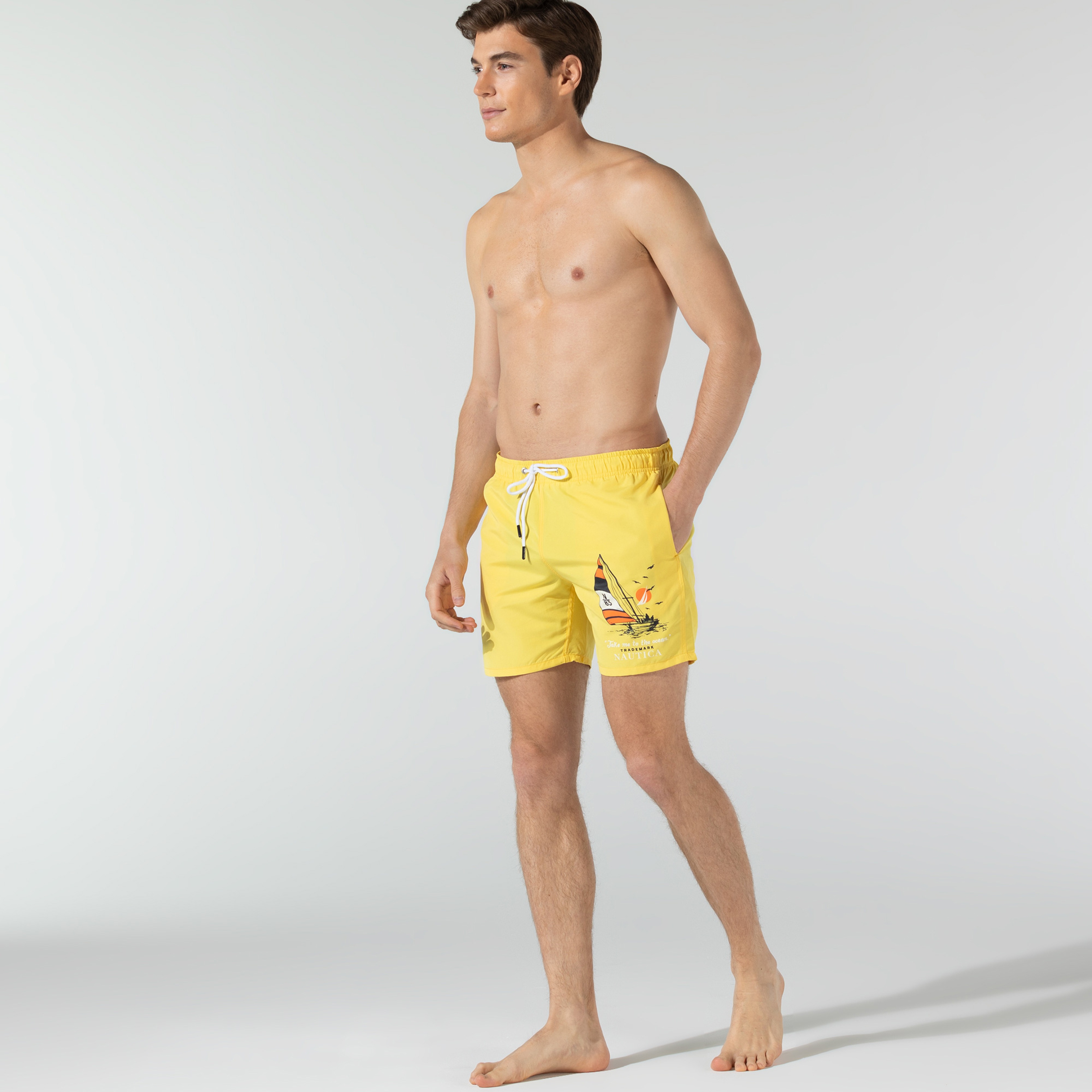 NAUTICA ERKEK SARI MAYO ŞORT