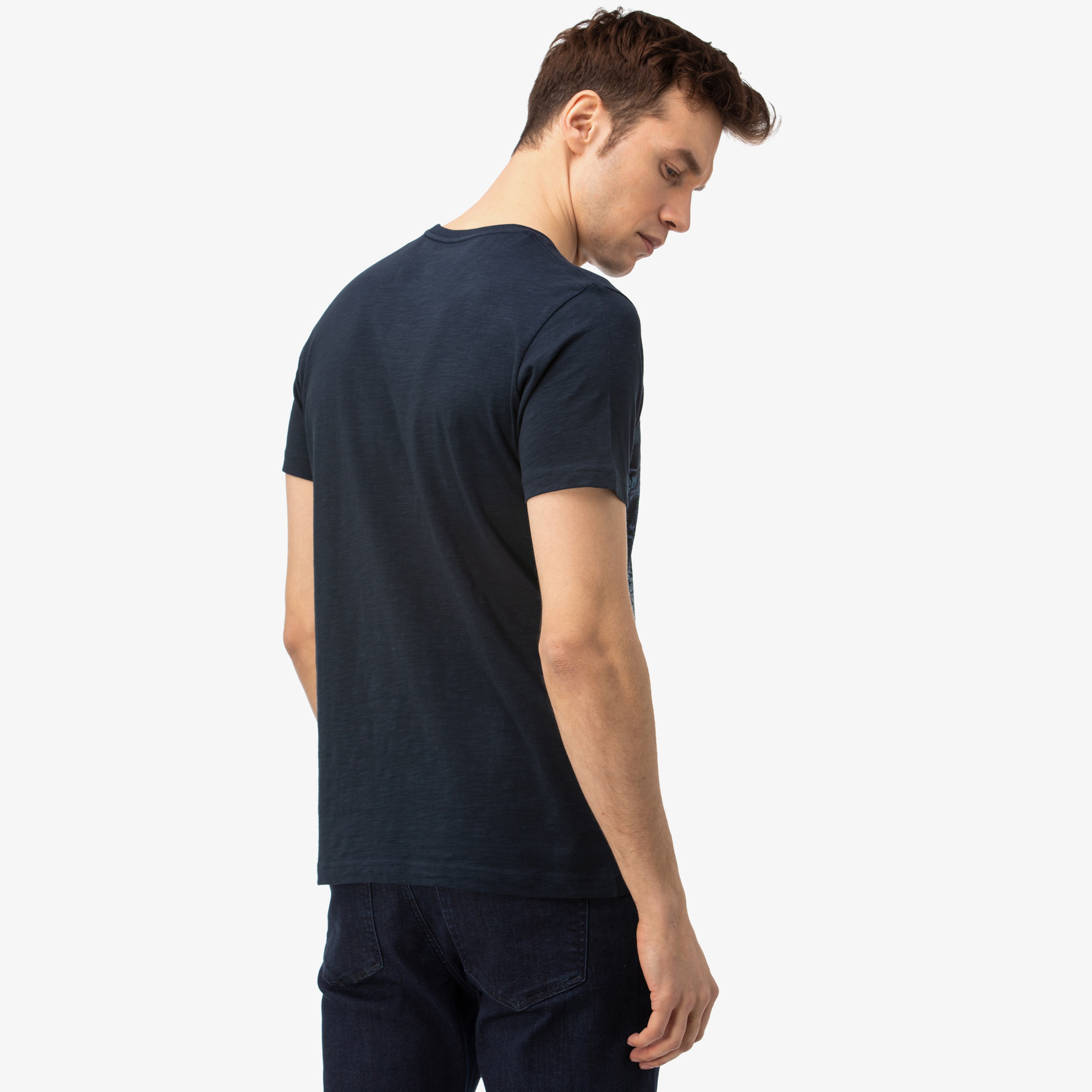 Nautica Erkek Lacivert Baskılı T-Shirt