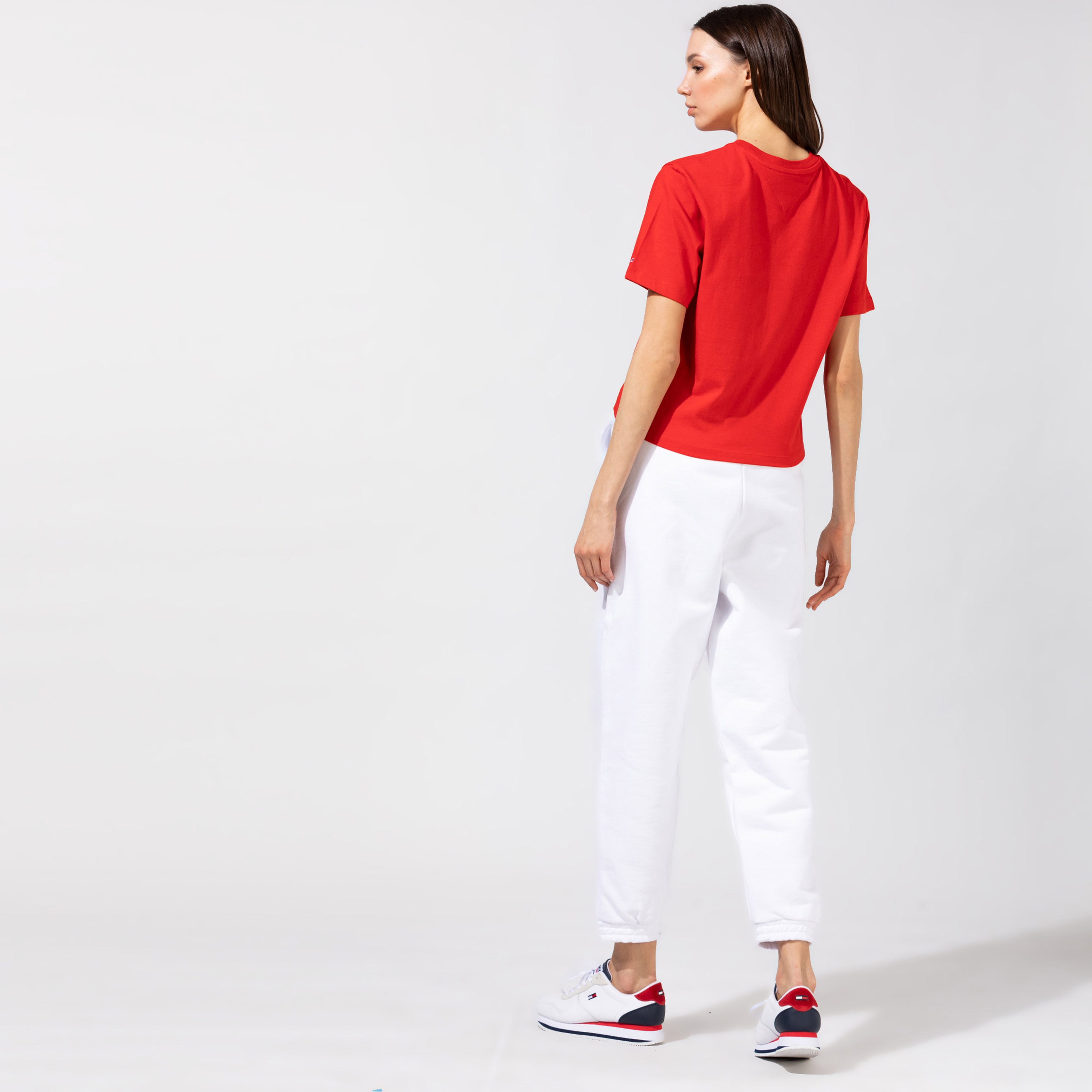 Tommy Hilfiger TJW Relaxed HRS Badge Kadın Beyaz Eşofman Altı