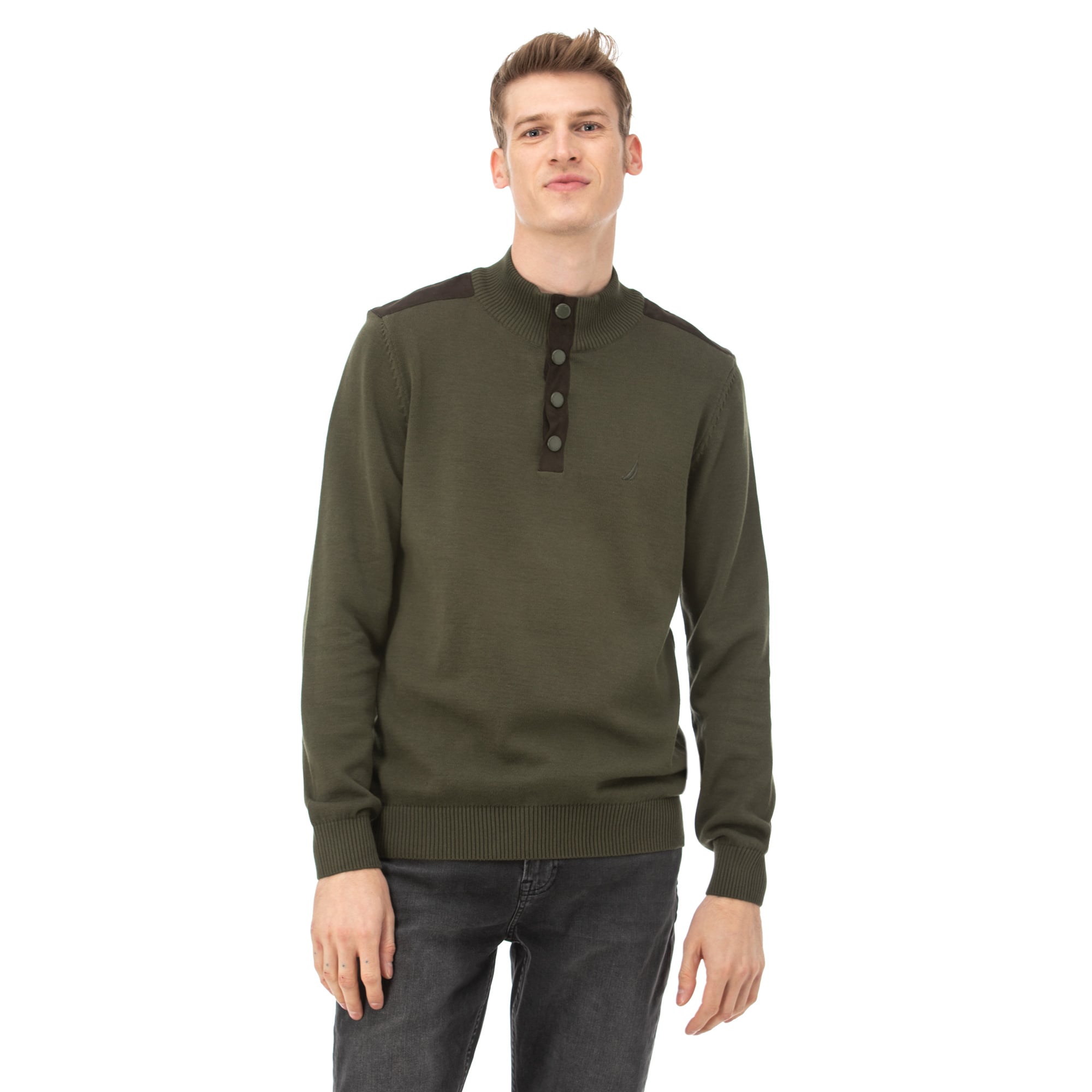 NAUTICA ERKEK YEŞİL TRİKO KAZAK