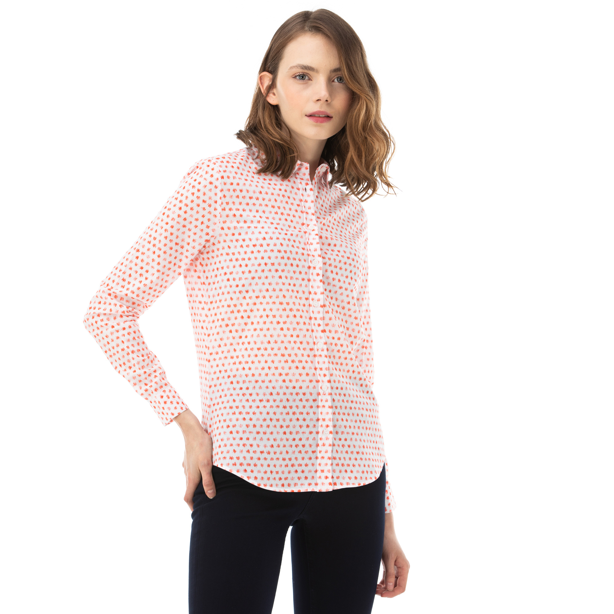 Nautica Kadın Pembe Uzun Kollu Gömlek