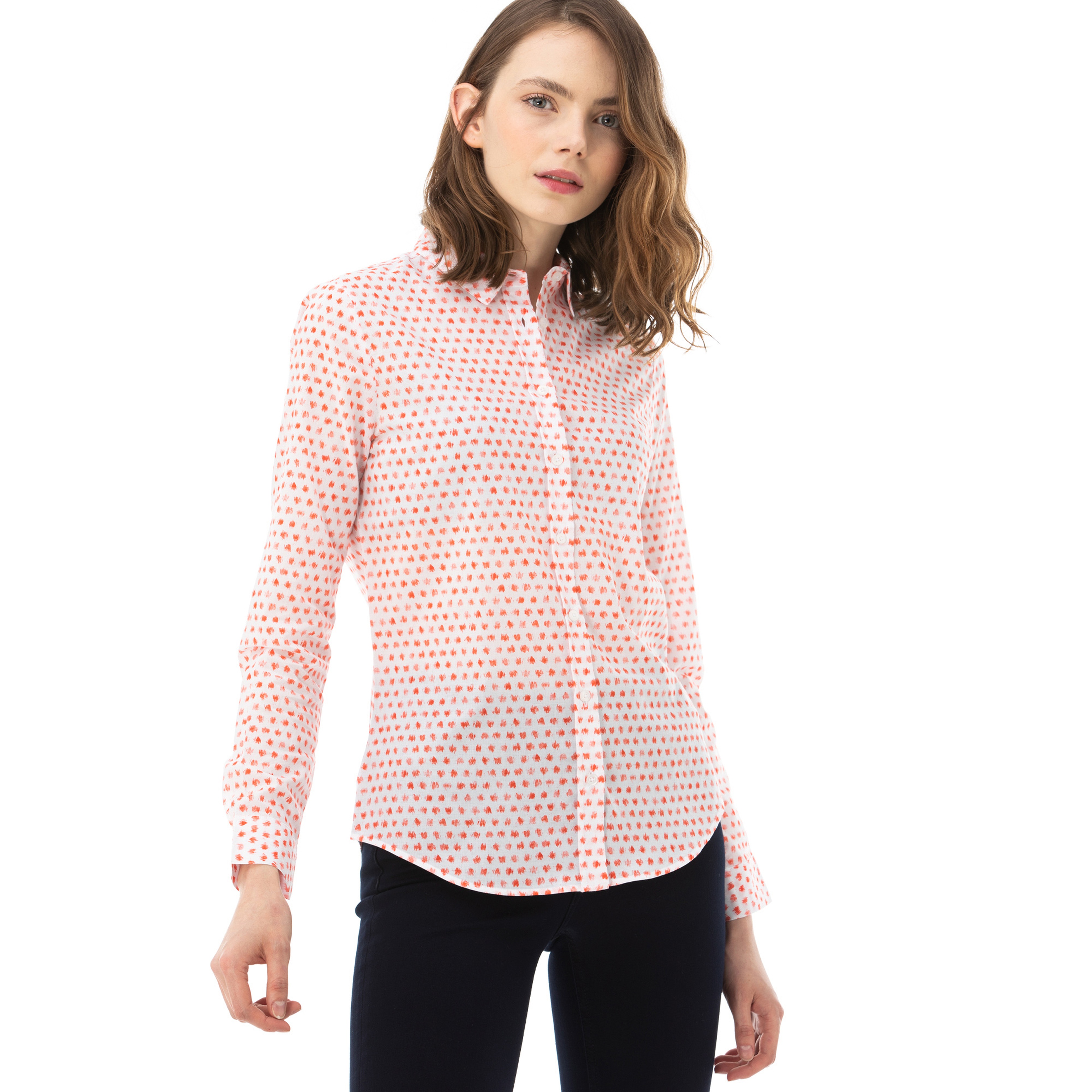 Nautica Kadın Pembe Uzun Kollu Gömlek