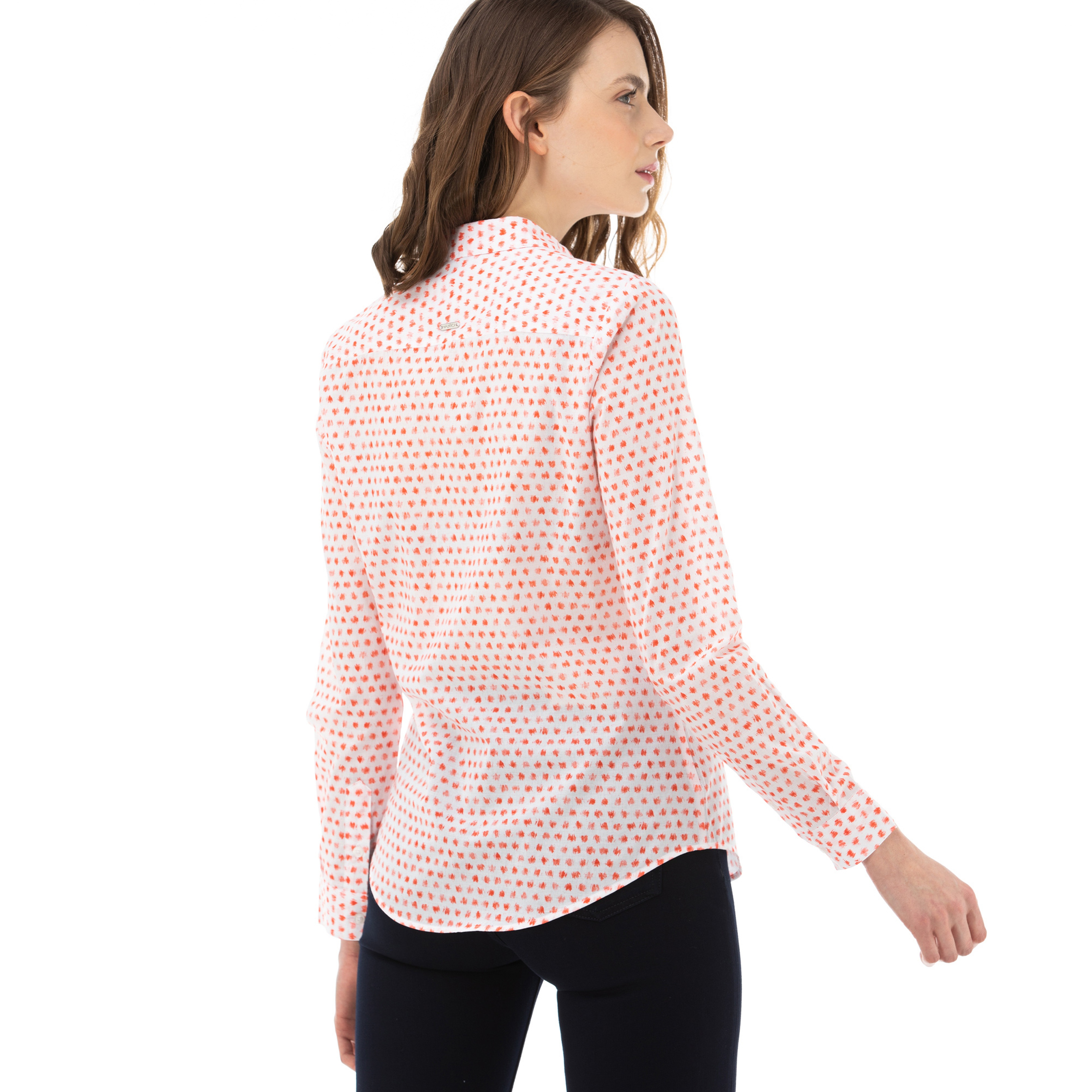 Nautica Kadın Pembe Uzun Kollu Gömlek