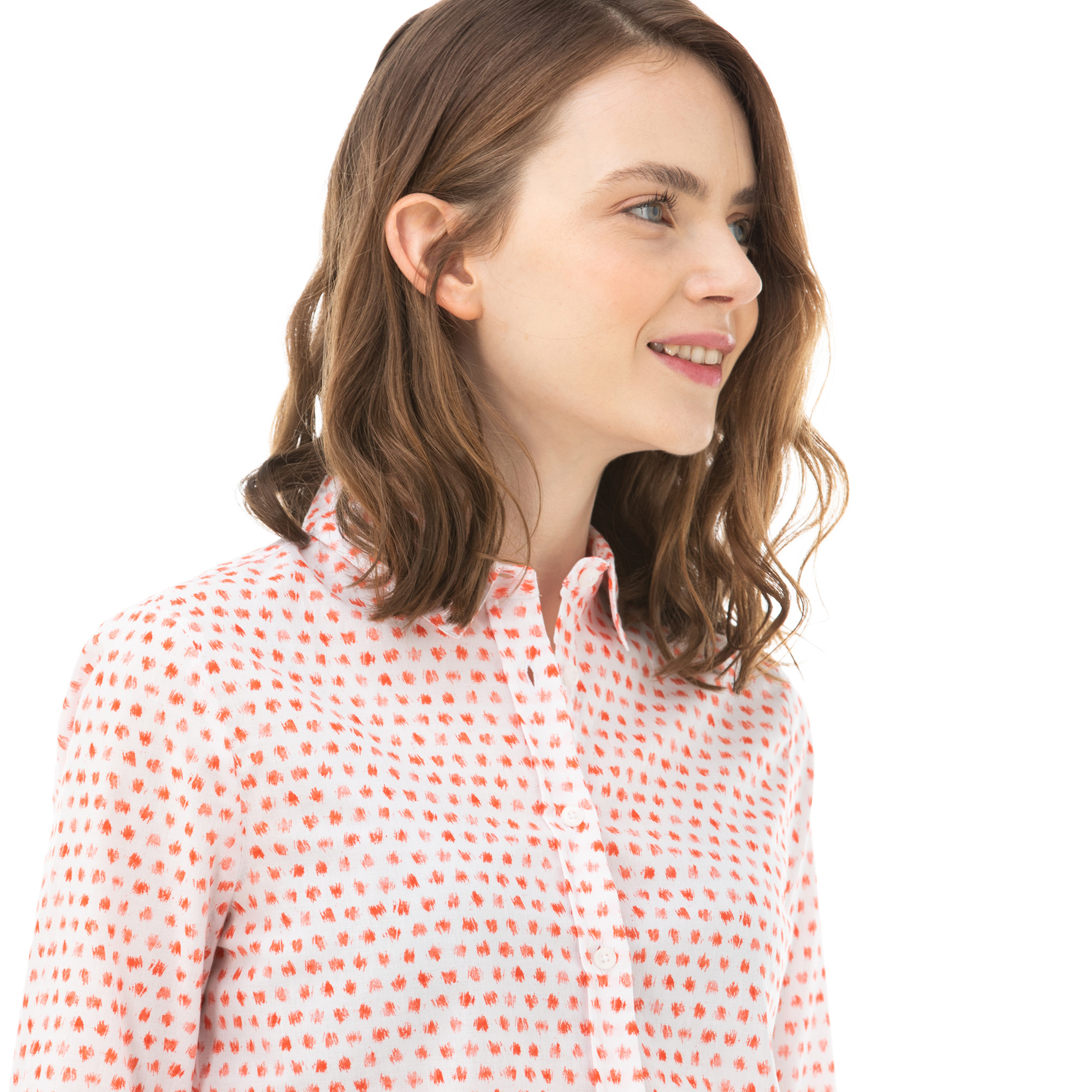 Nautica Kadın Pembe Uzun Kollu Gömlek