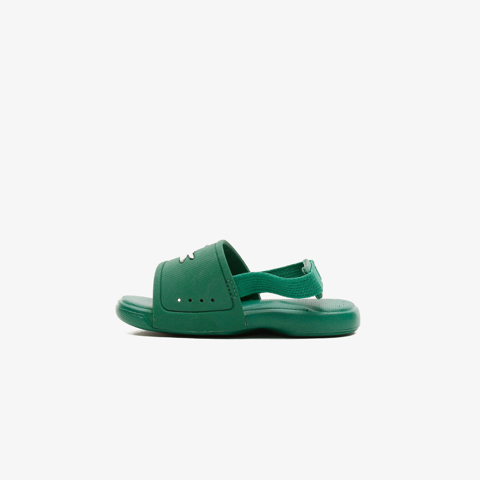 Lacoste L.30 Slide 0921 1 Cui Çocuk Deri Yeşil - Beyaz Terlik