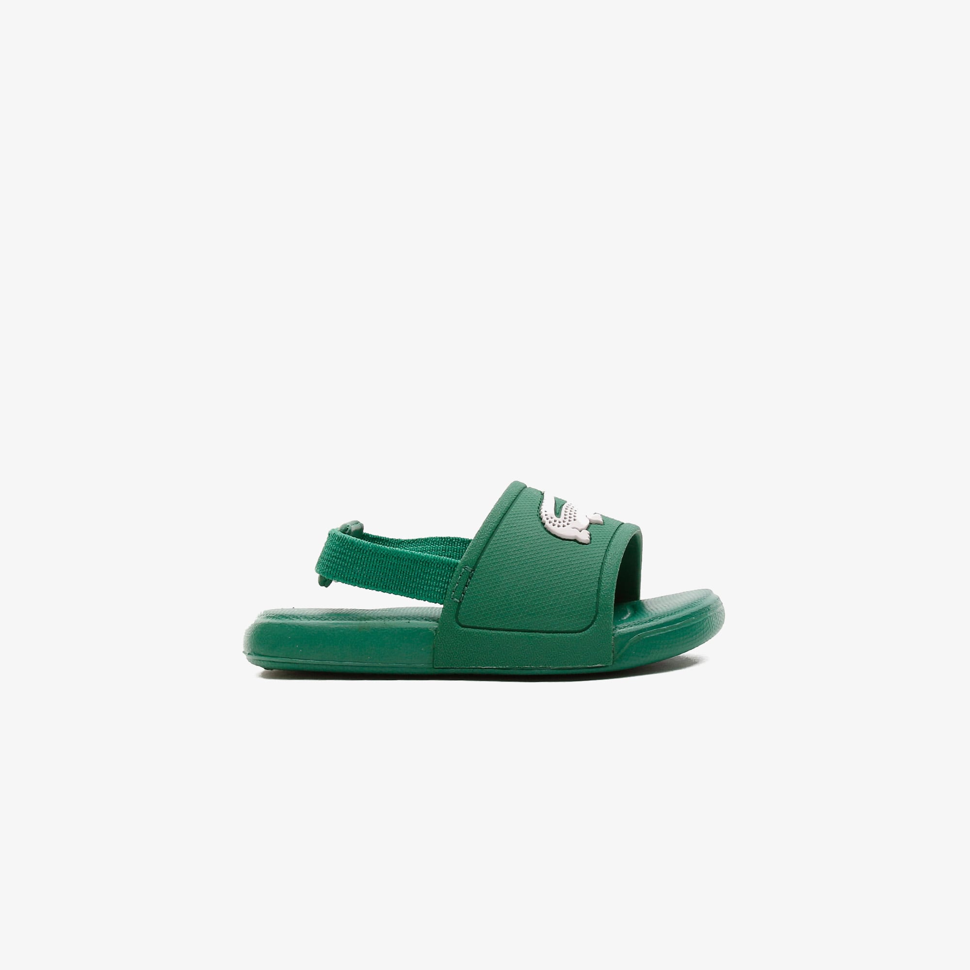 Lacoste L.30 Slide 0921 1 Cui Çocuk Deri Yeşil - Beyaz Terlik