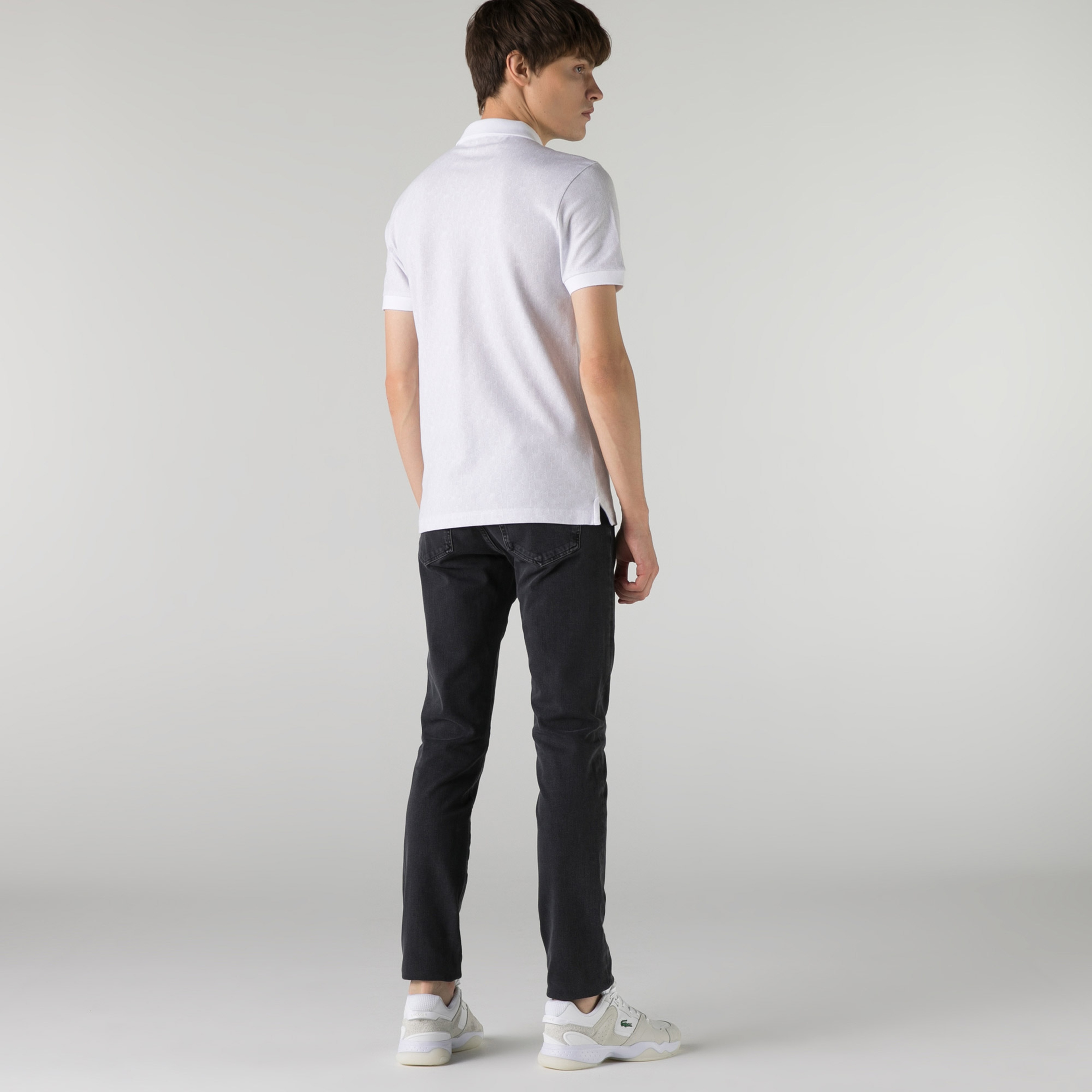 Lacoste Erkek Slim Fit Denim Açık Gri Pantolon