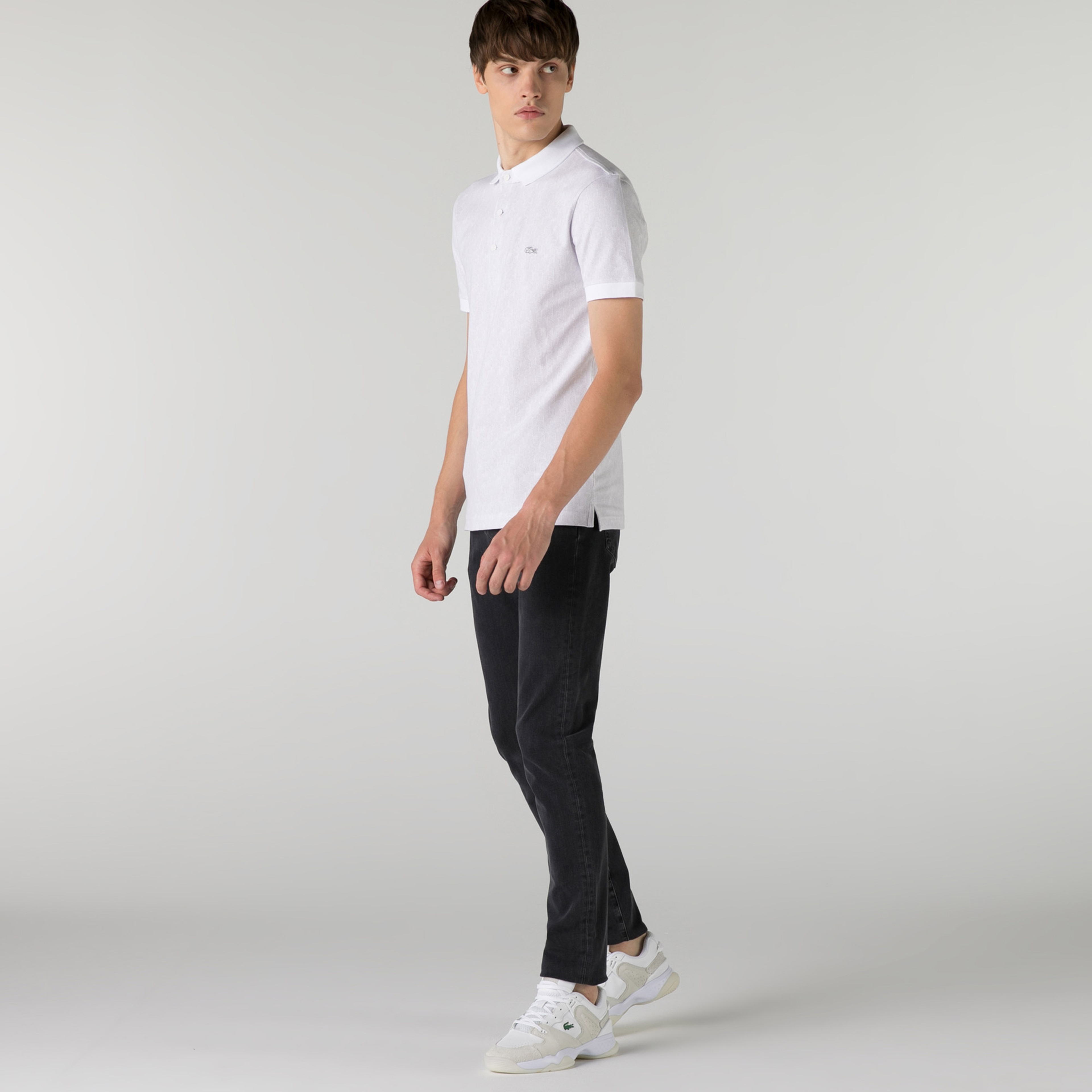 Lacoste Erkek Slim Fit Denim Açık Gri Pantolon