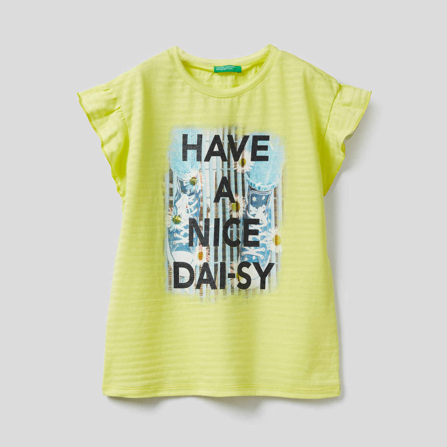 Benetton Kız Çocuk Sarı T-Shirt