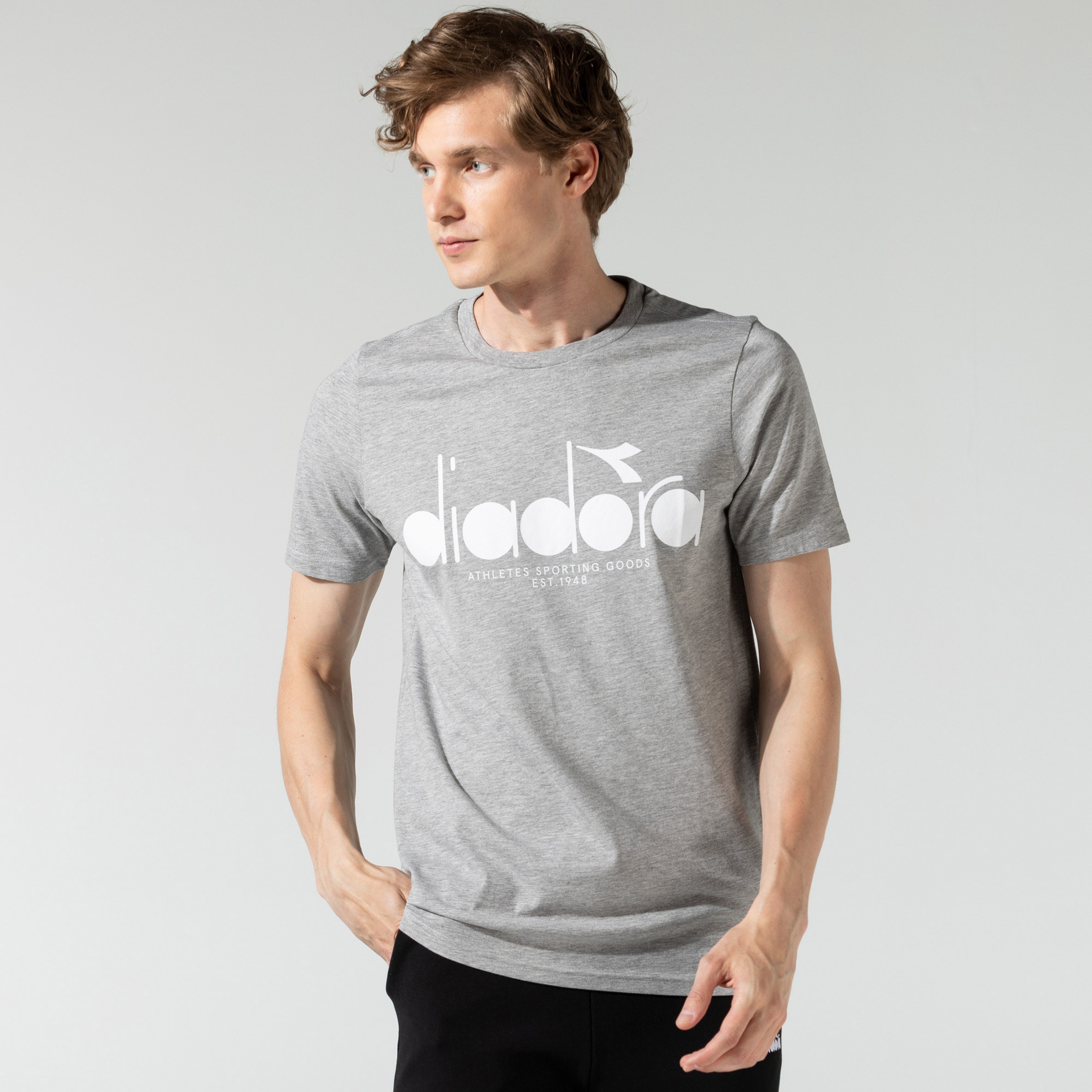 Diadora Iconic Erkek Gri T-Shirt