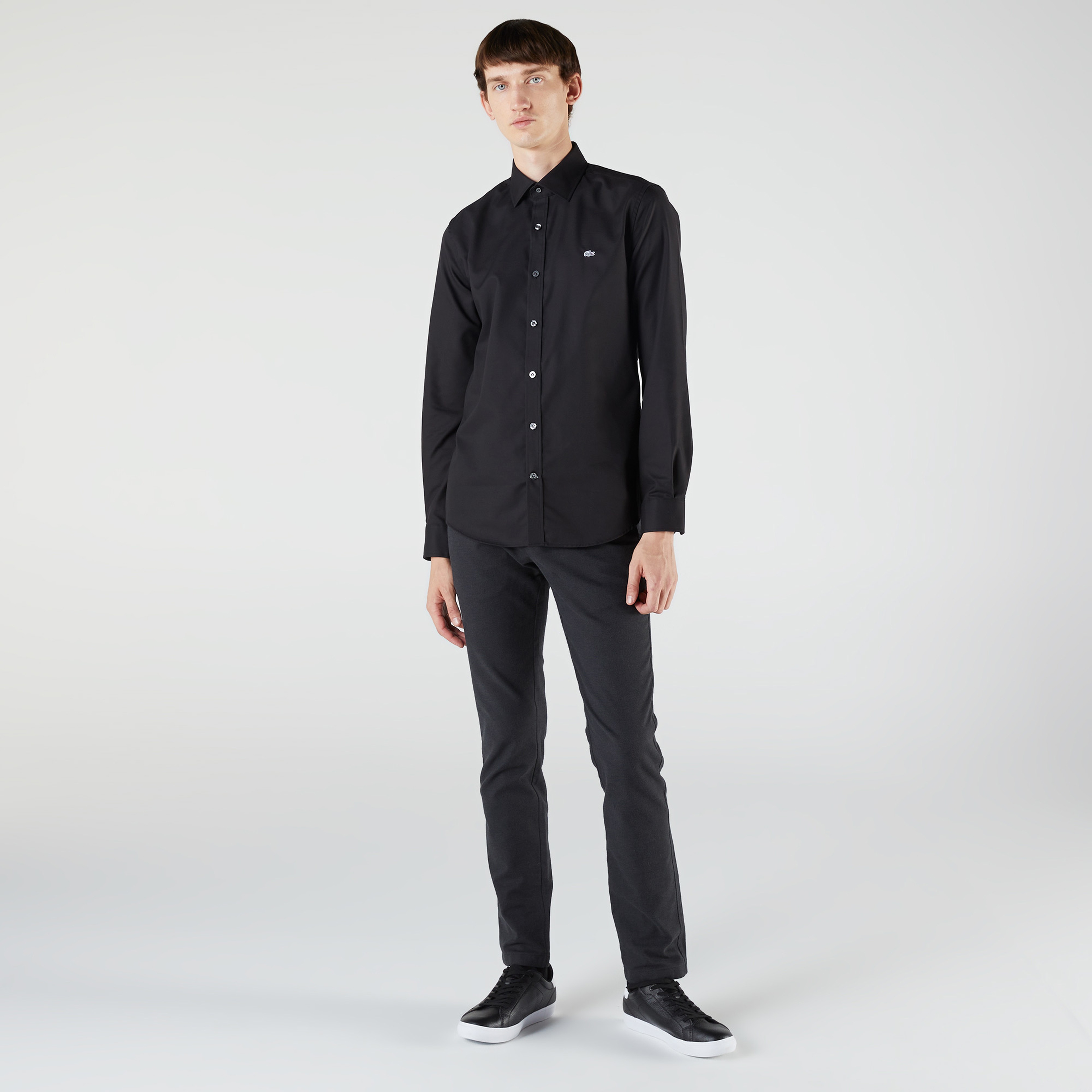 Lacoste Erkek Slim Fit Siyah Gömlek