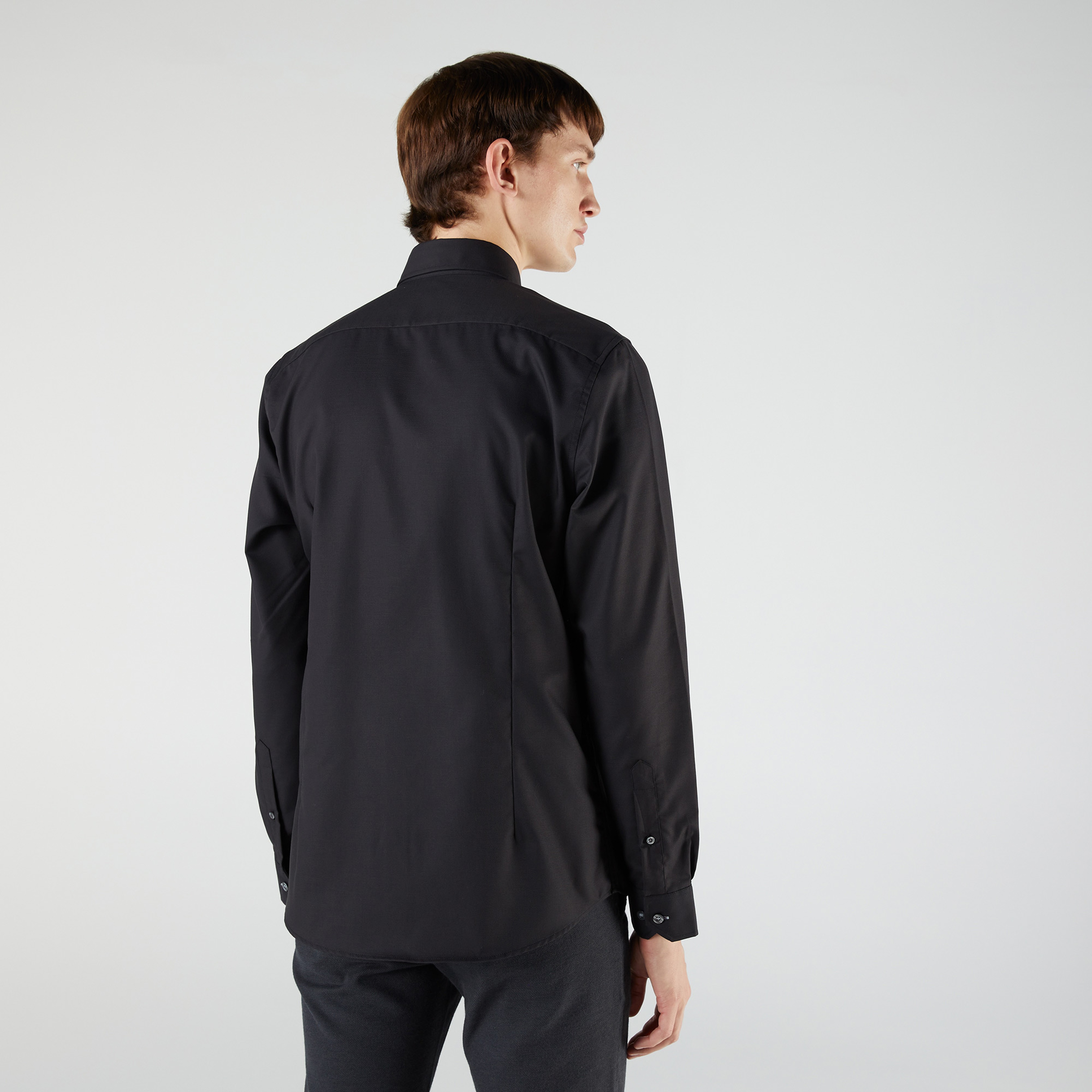 Lacoste Erkek Slim Fit Siyah Gömlek