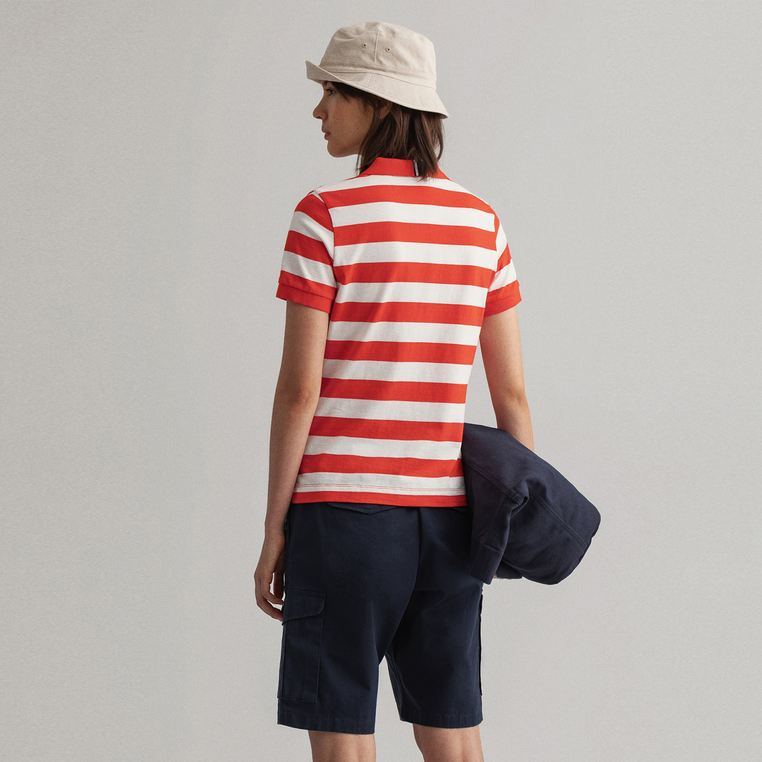 Gant Kadın Kırmızı Çizgili Polo