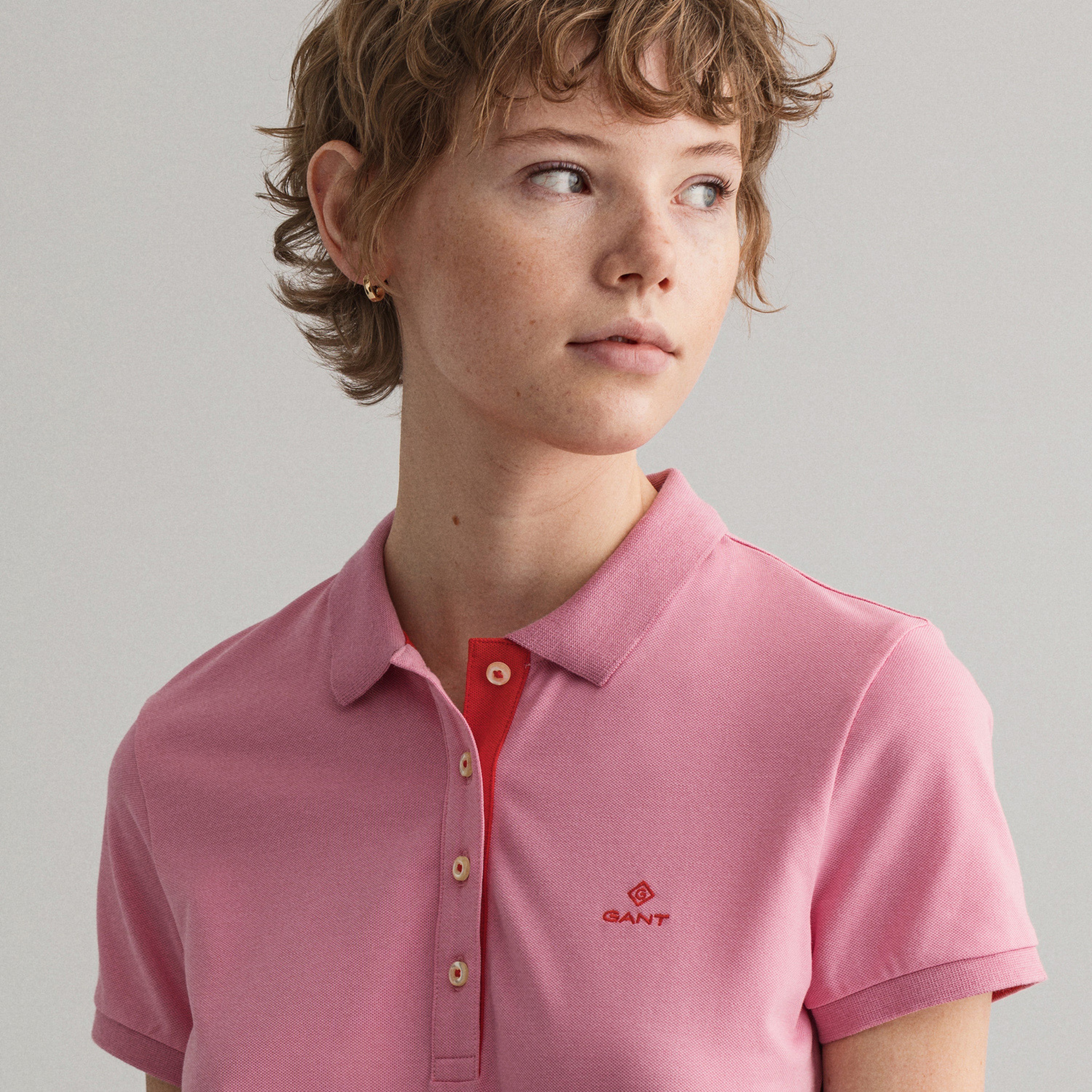Gant Kadın Pembe Regular Fit Polo