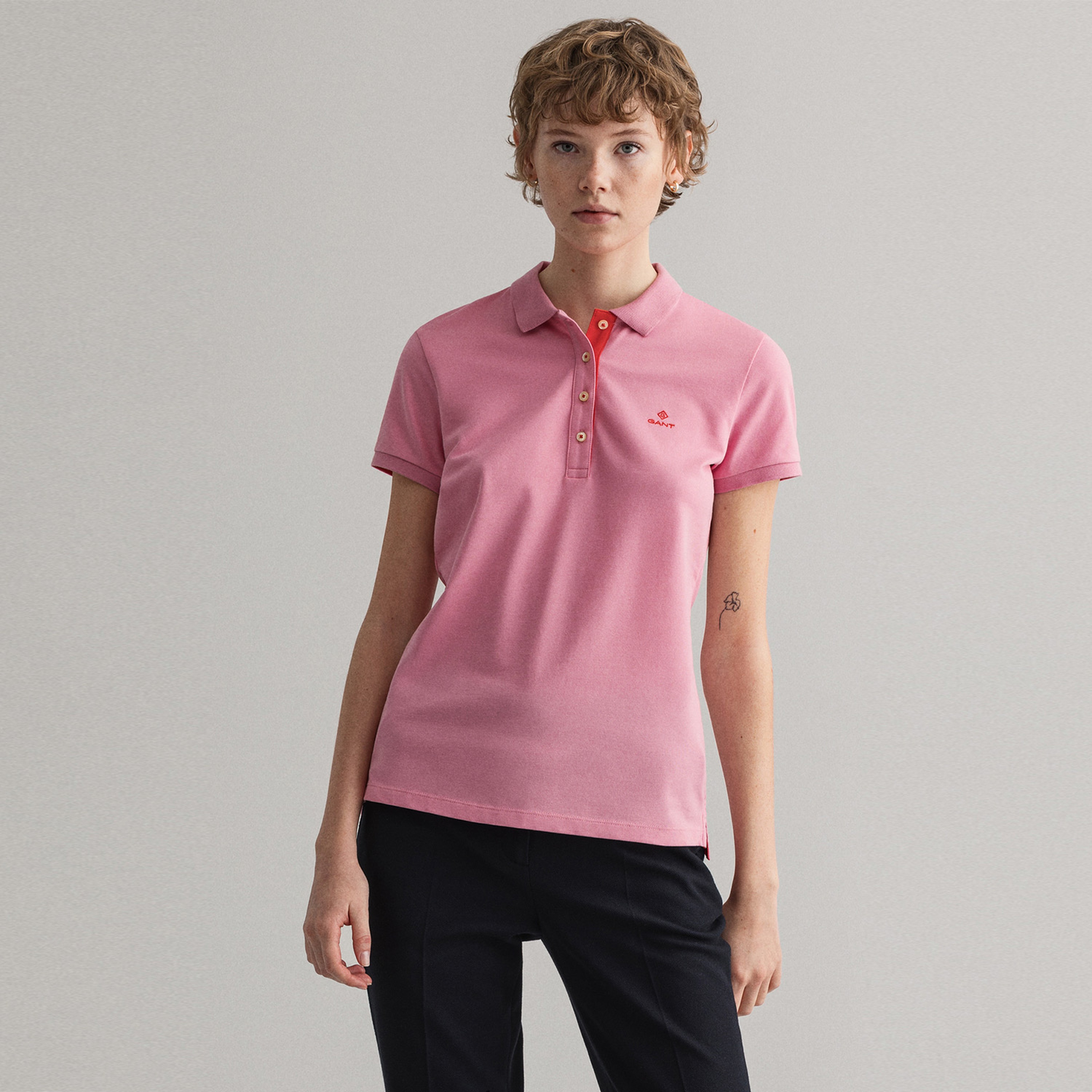 Gant Kadın Pembe Regular Fit Polo