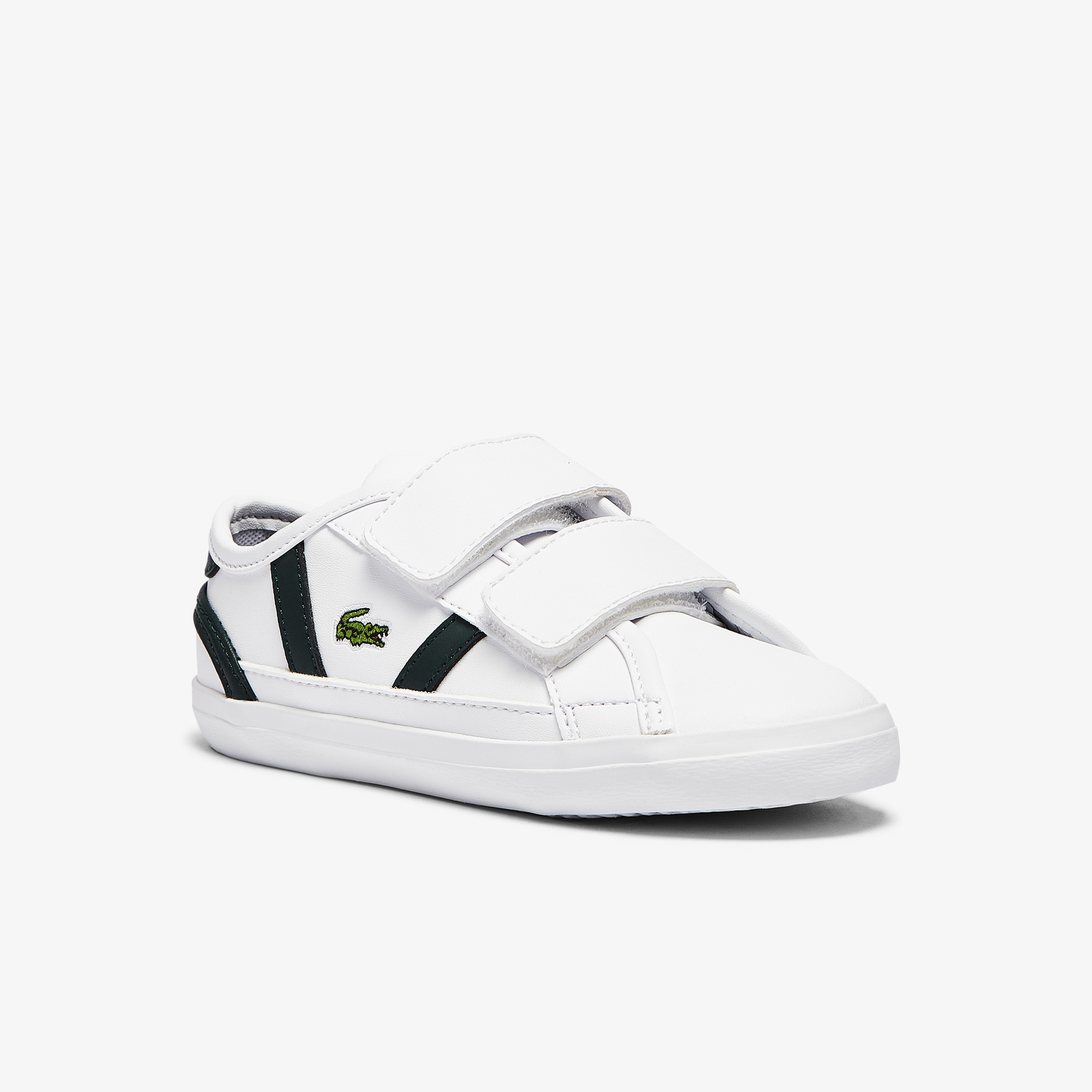 Lacoste Sideline 0721 1 Cui Çocuk Beyaz - Koyu Yeşil Spor Ayakkabı