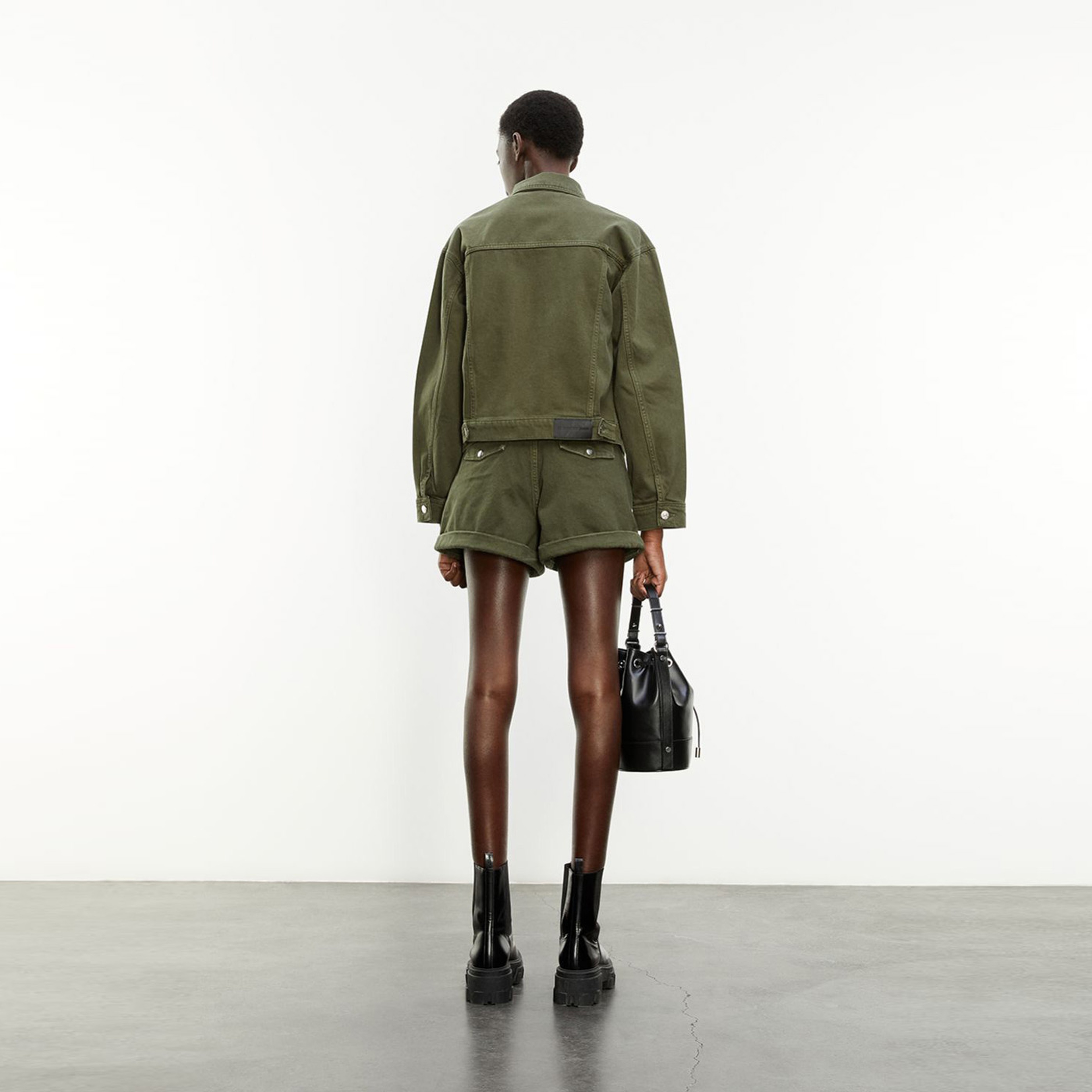 KADIN YEŞİL KOT CEKET