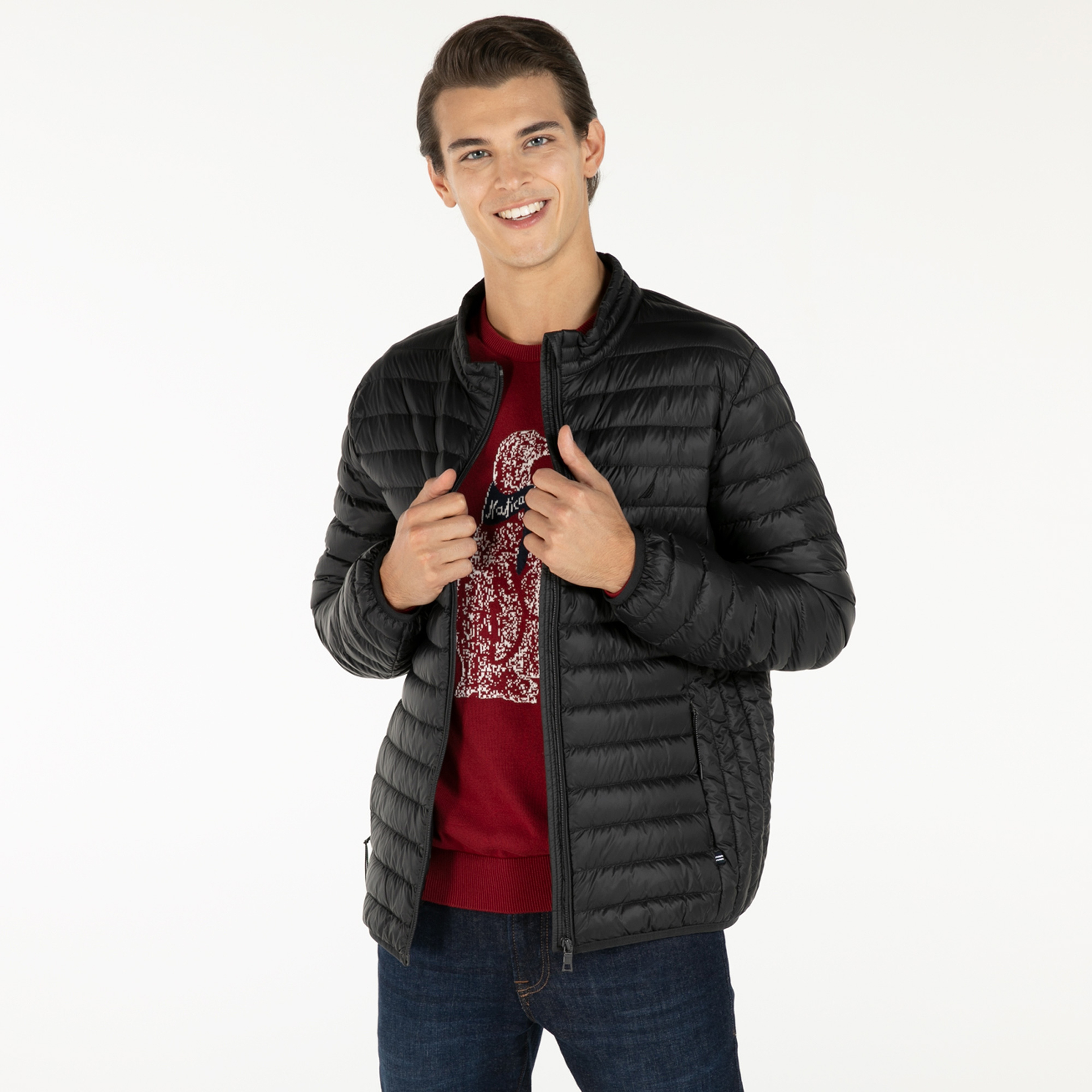 NAUTICA ERKEK SİYAH KAZ TÜYÜ MONT