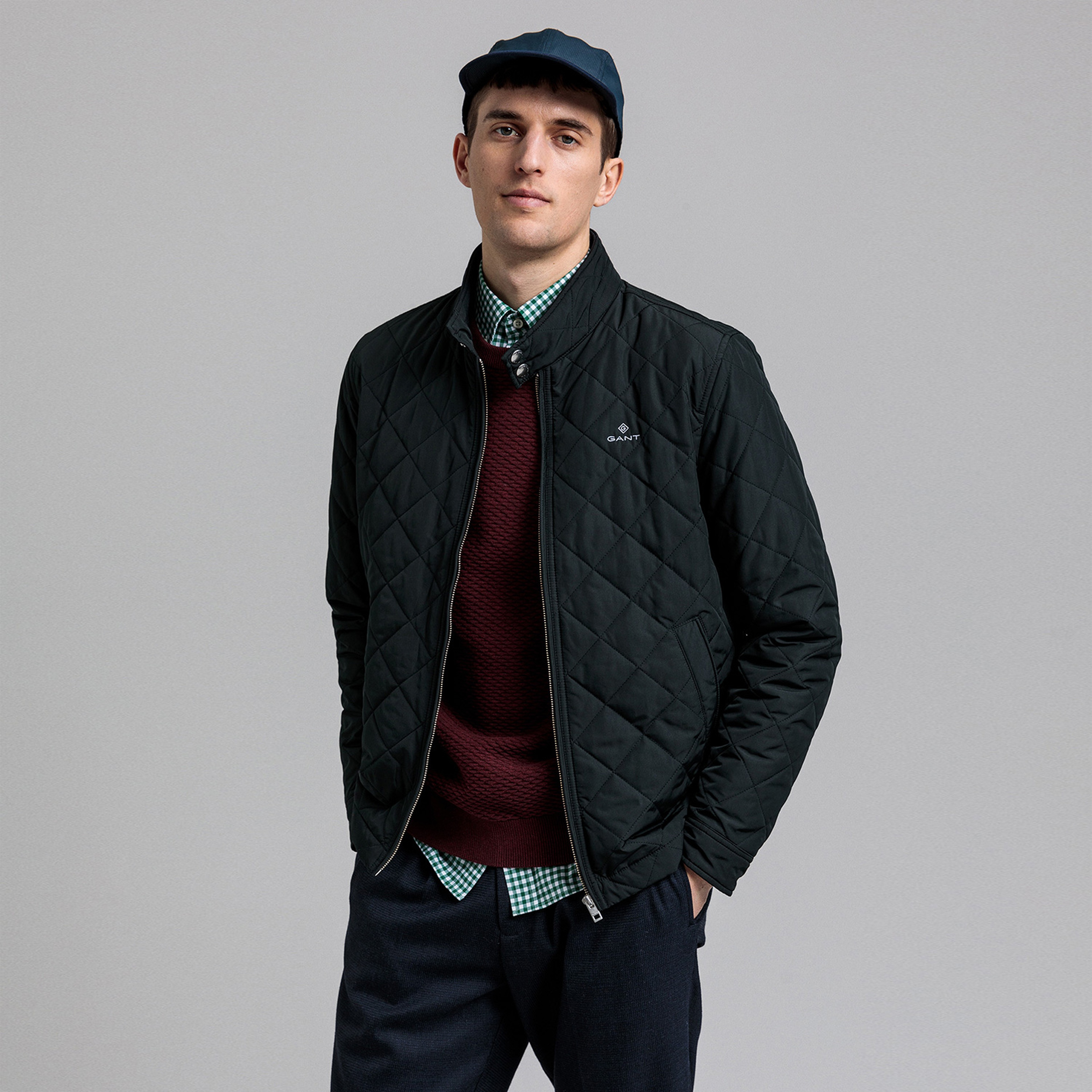 GANT Erkek Siyah Regular Fit Fermuarlı Ceket
