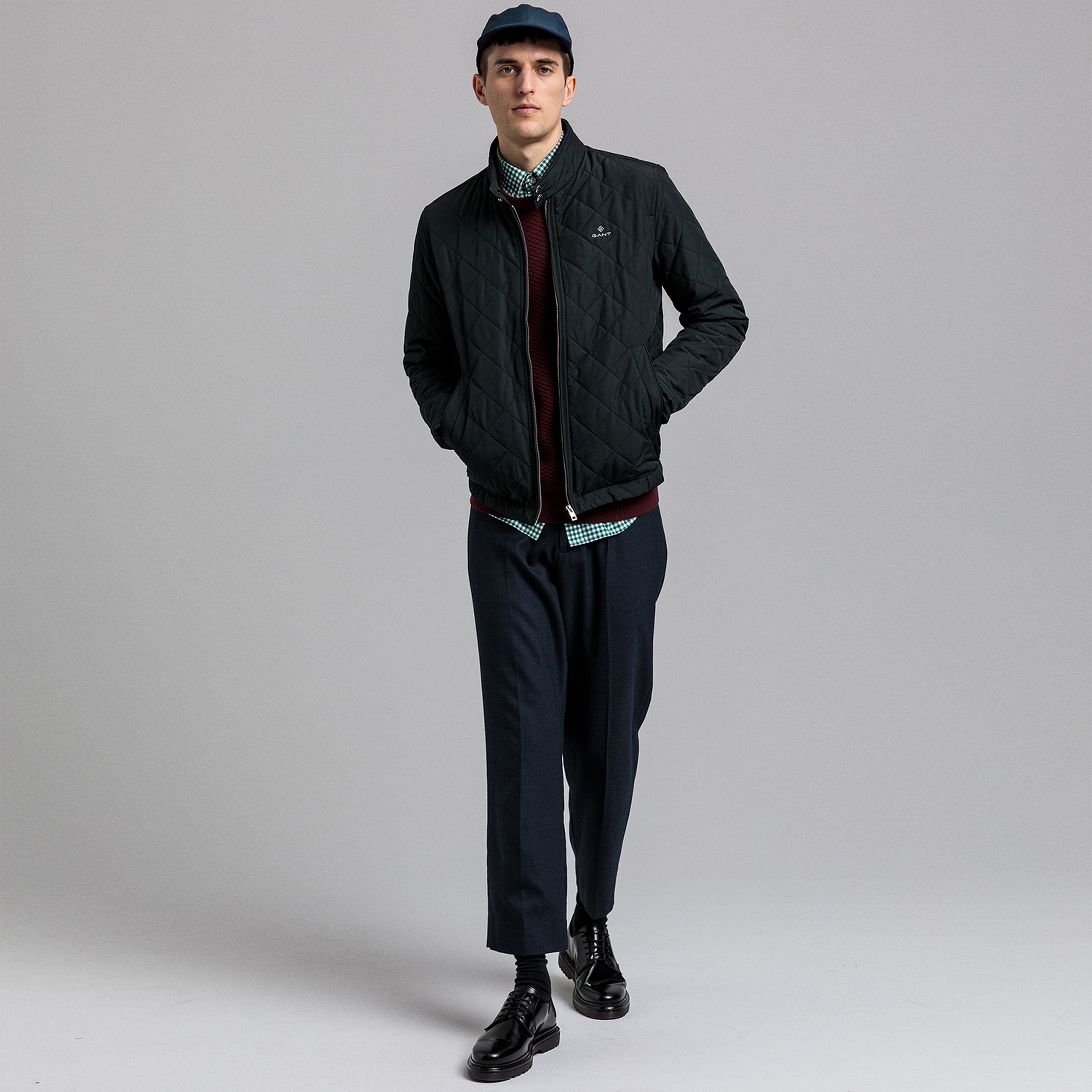 GANT Erkek Siyah Regular Fit Fermuarlı Ceket