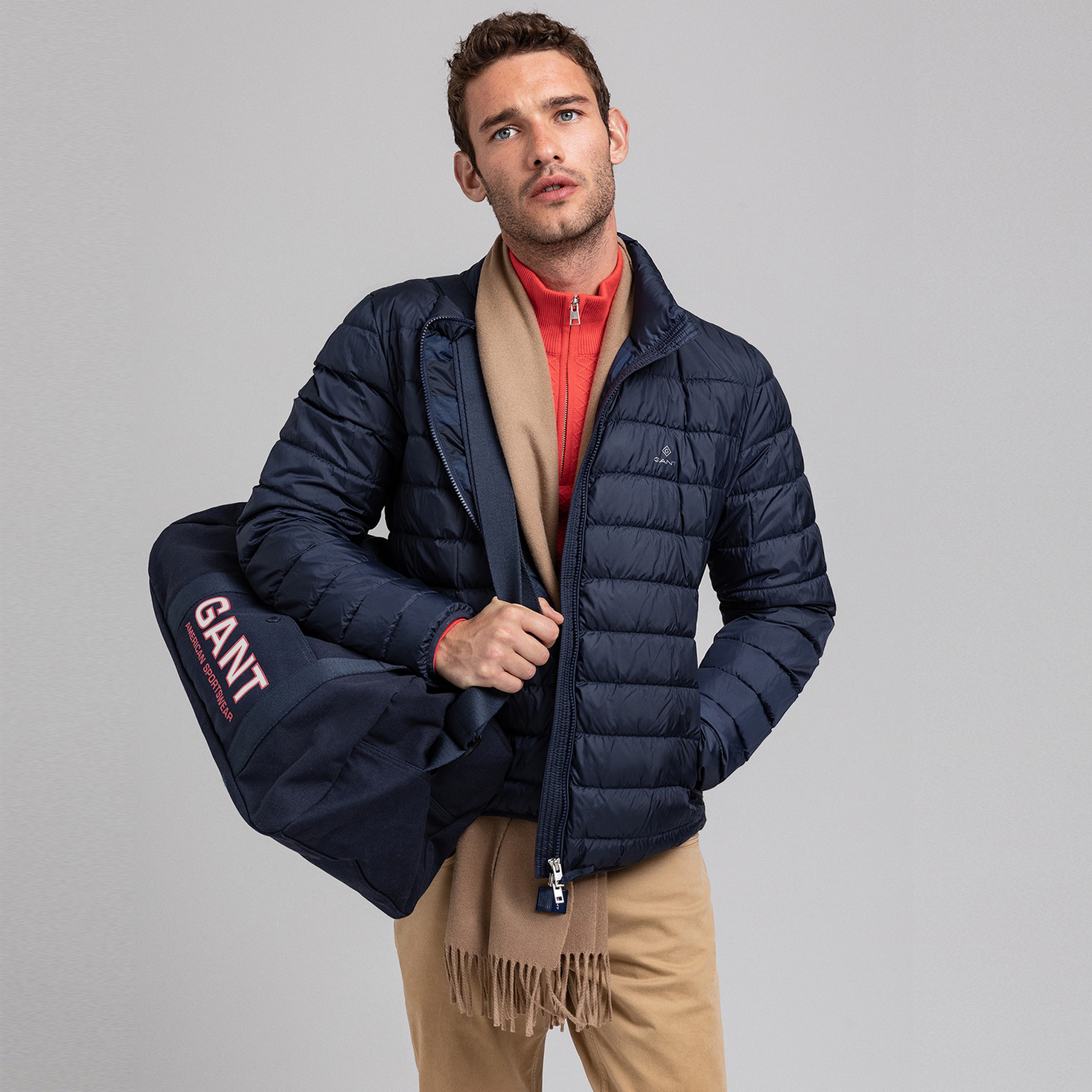 Gant Erkek Lacivert Regular Fit Fermuarlı Mont