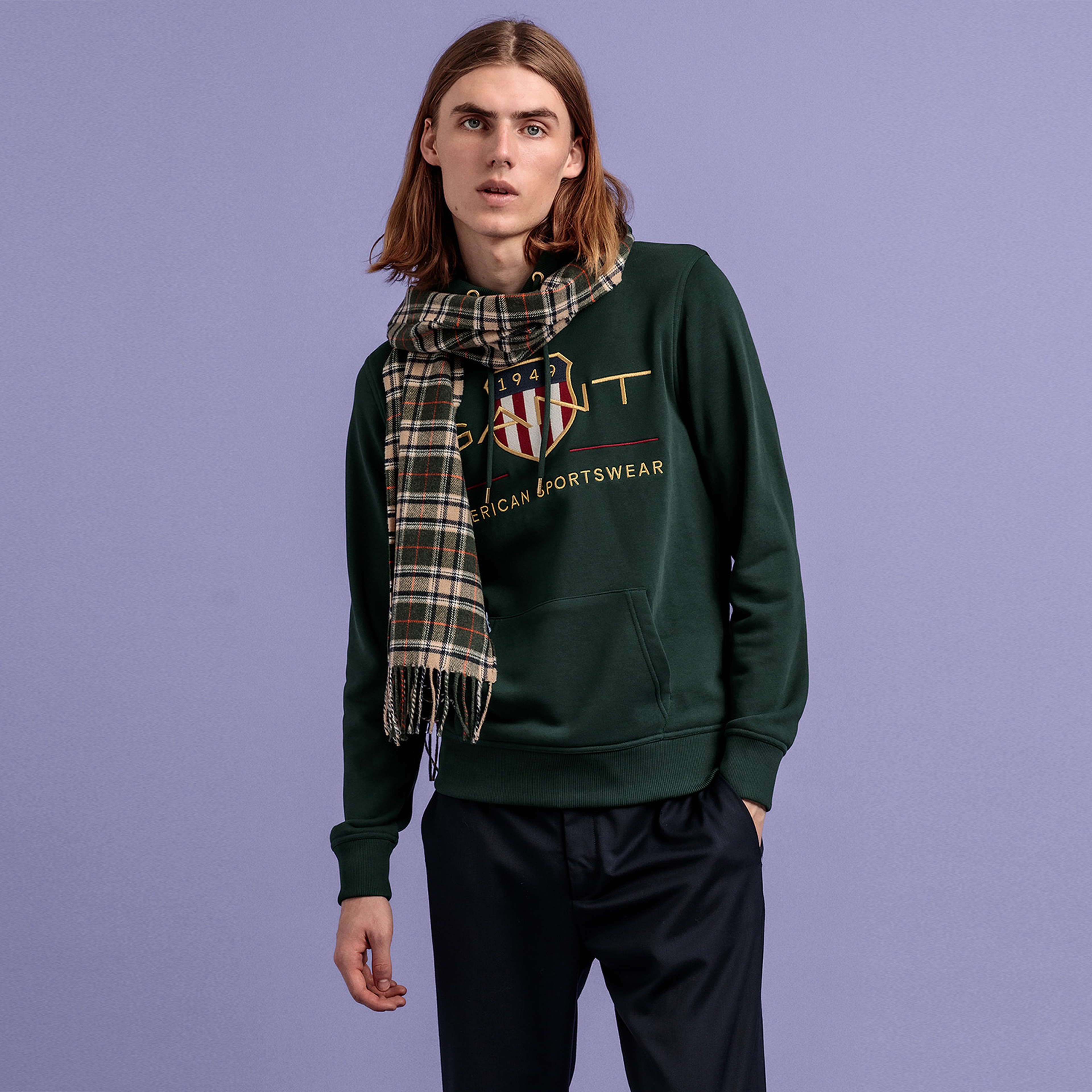 GANT Erkek Yeşil Regular Fit Sweatshirt