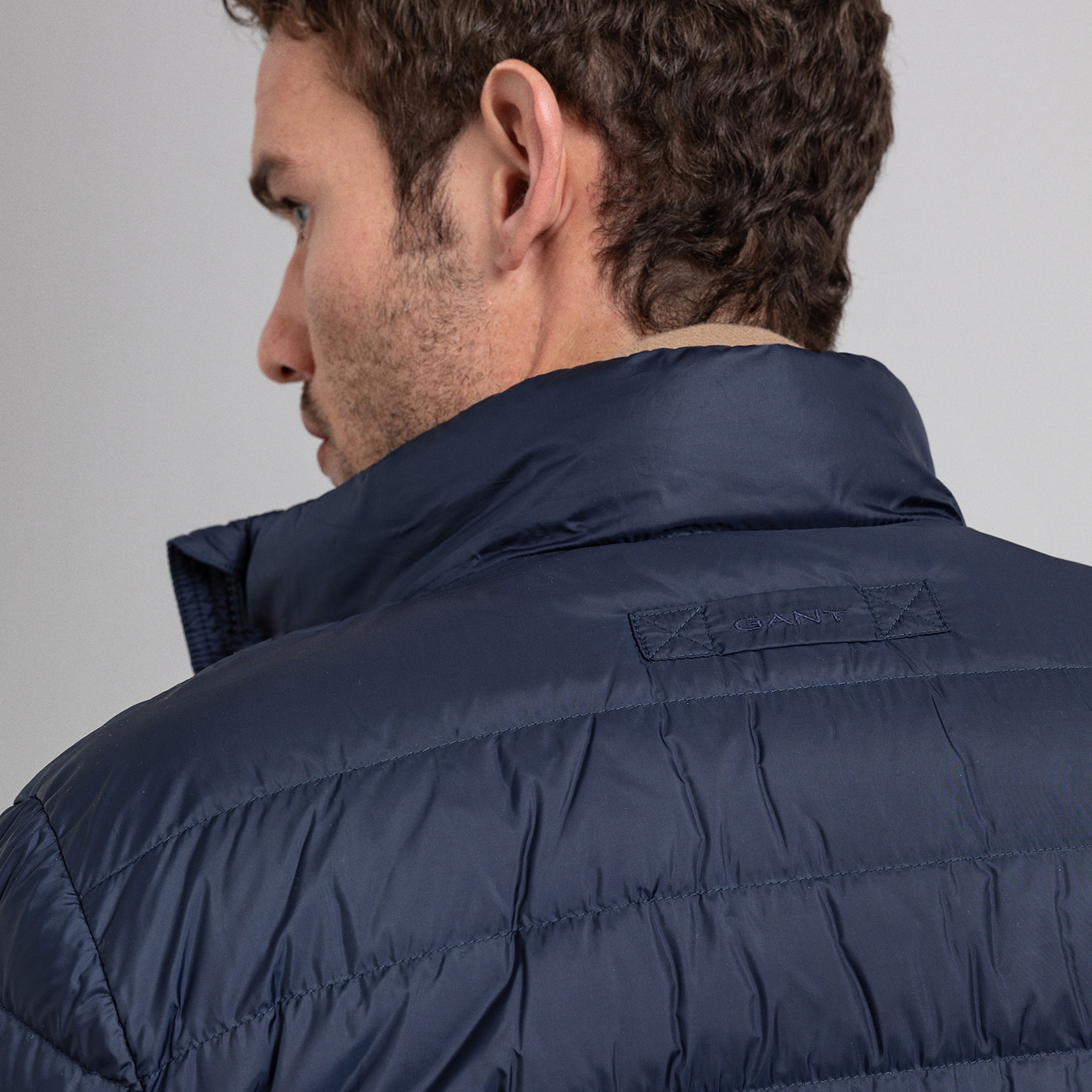 Gant Erkek Lacivert Regular Fit Fermuarlı Mont