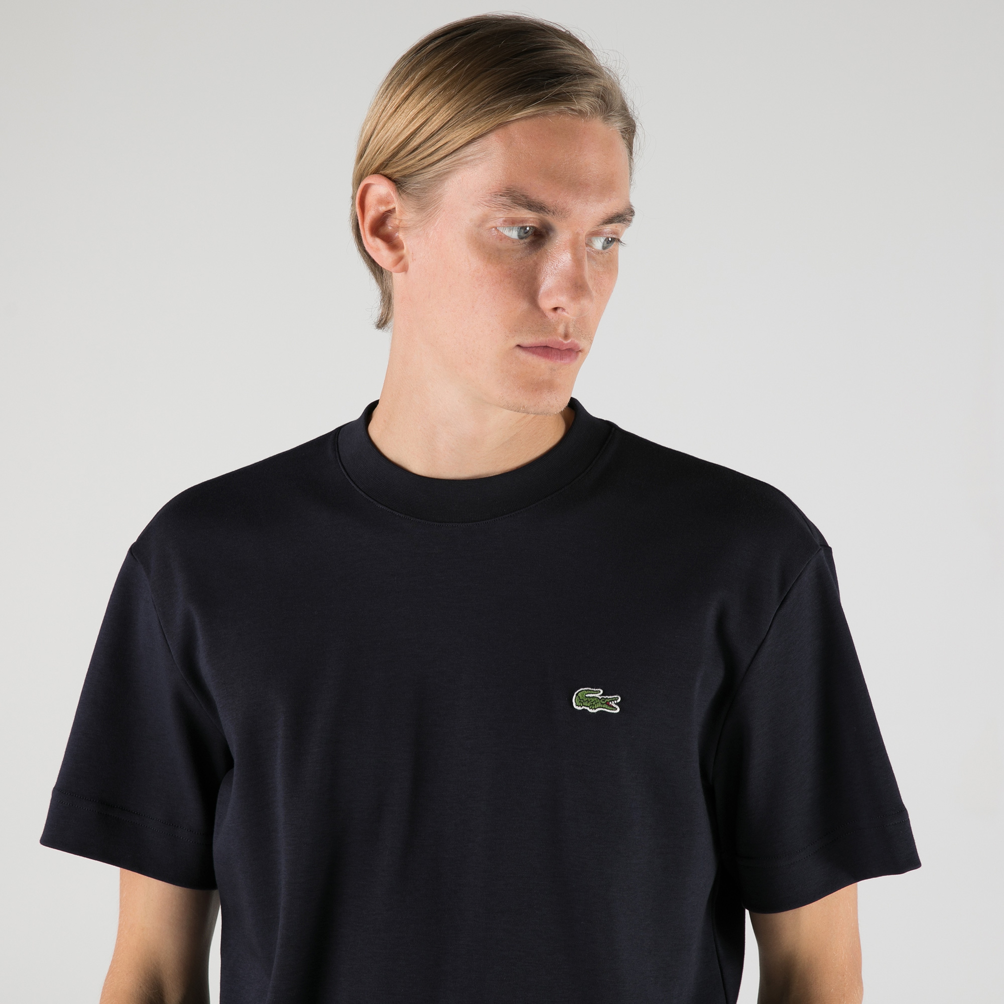 Lacoste Relaxed Fit Bisiklet Yaka Erkek Lacivert T-Shirt