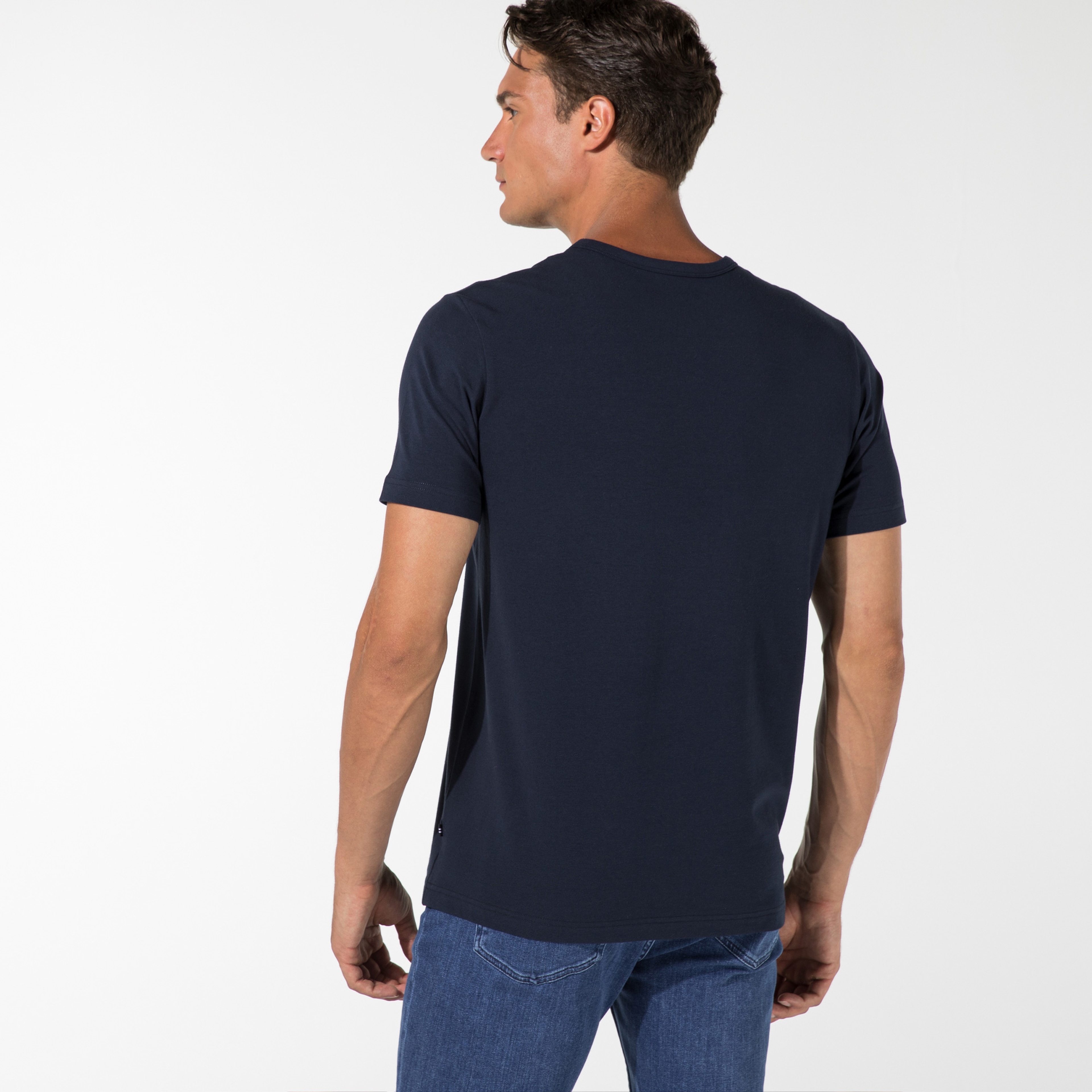 NAUTICA ERKEK LACİVERT BASKILI T-SHIRT